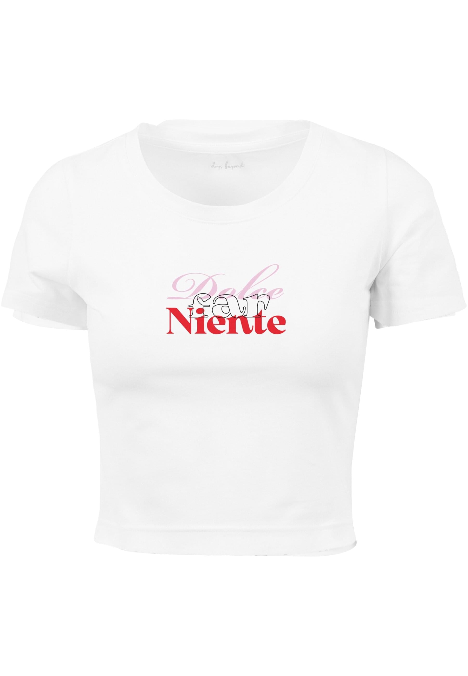 Miss Tee T-Shirt "Miss Tee Damen Dolce Far Niente Cropped Tee" 1 Stk. tlg. günstig online kaufen
