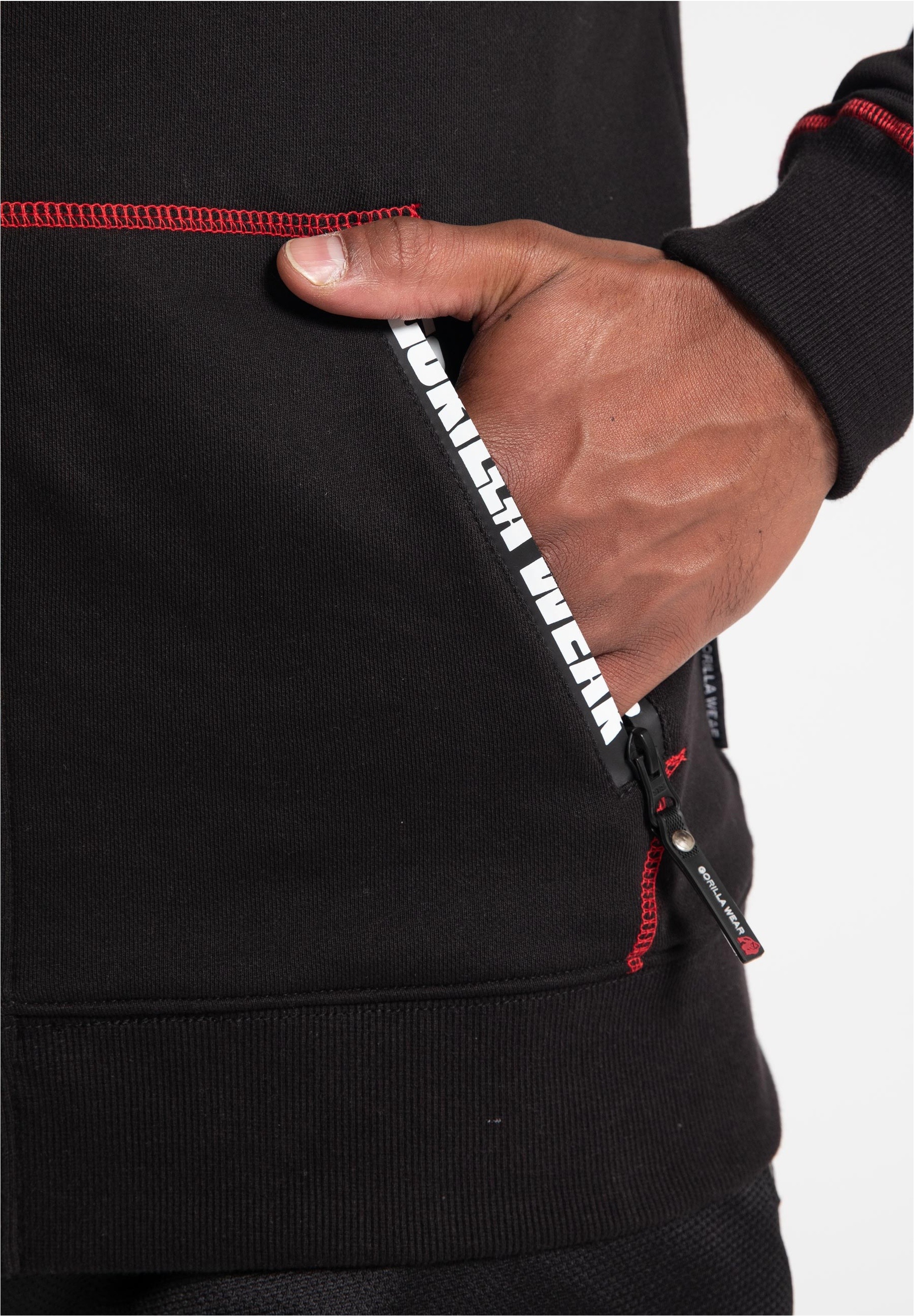 Gorilla Wear Sweatshirt, mit gerippten Schultern und Kapuze