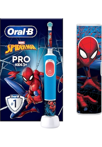 Elektrische Zahnbürste »Pro Kids Spiderman«, 1 St. Aufsteckbürsten, für Kinder ab 3...