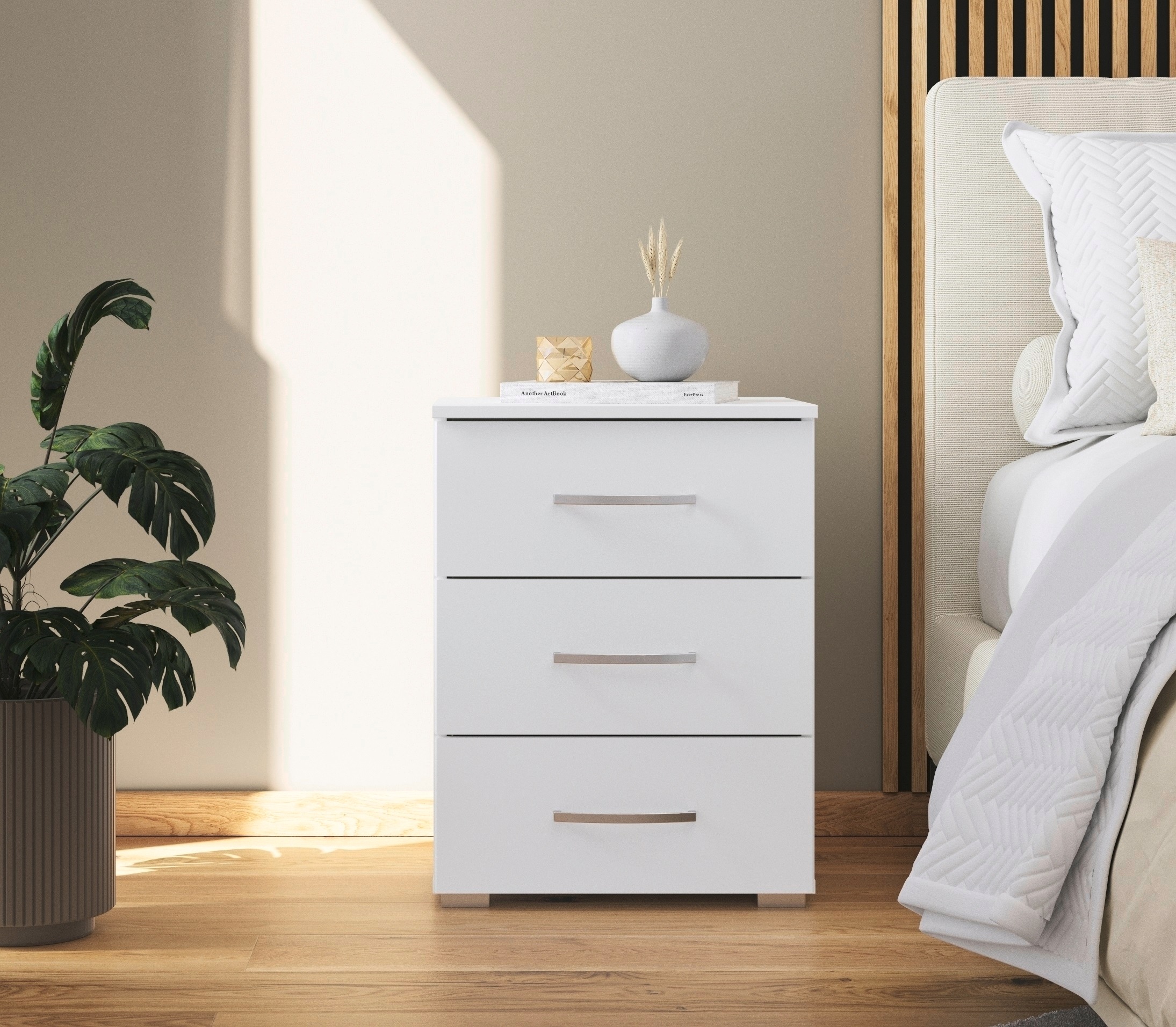 rauch Nachtkommode »Pure by Aditio«, im minimalistischem Design, 3 Schubladen mit Softclose-Funktion