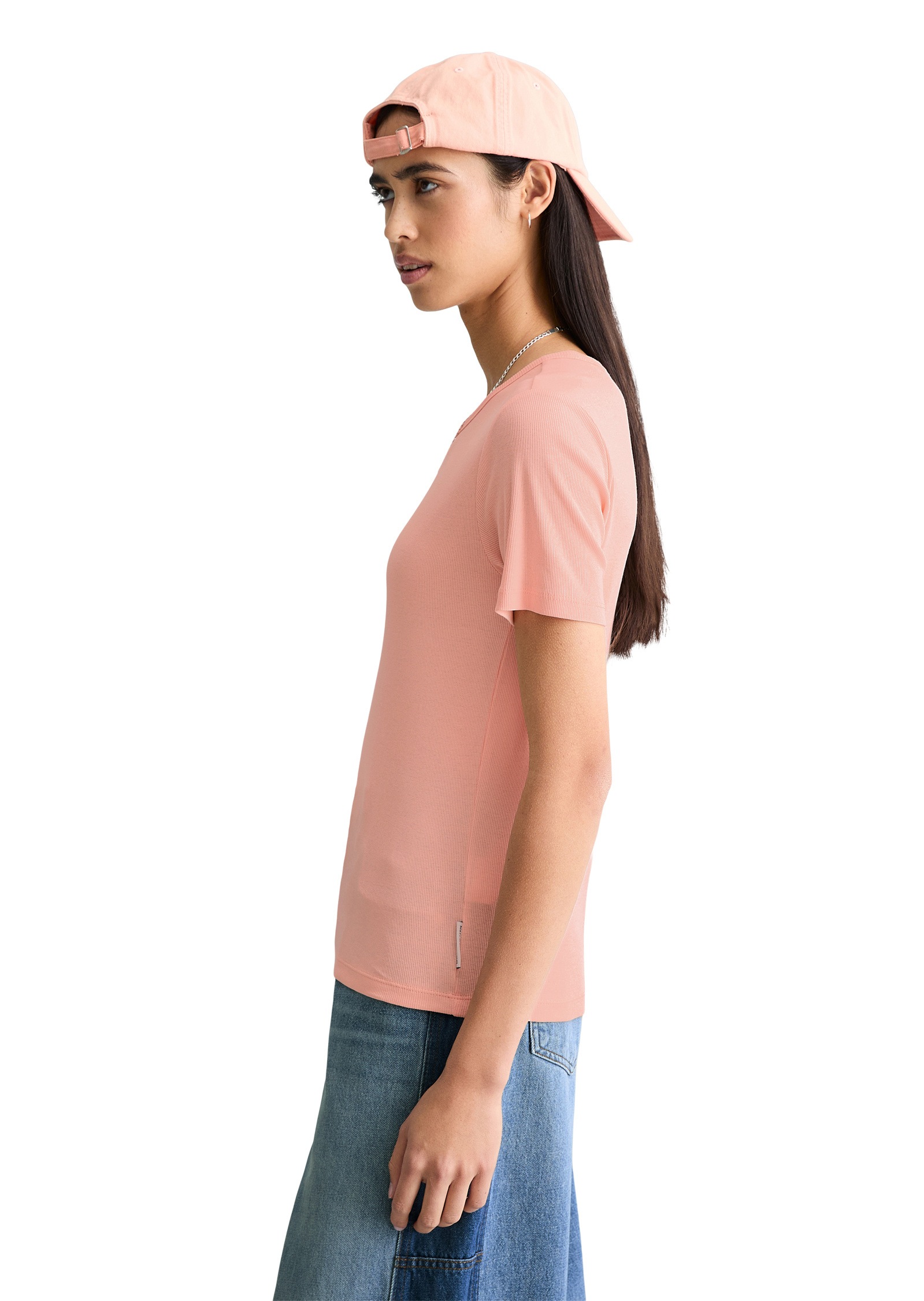 Marc O'Polo DENIM T-Shirt »aus weichem Rippjersey«