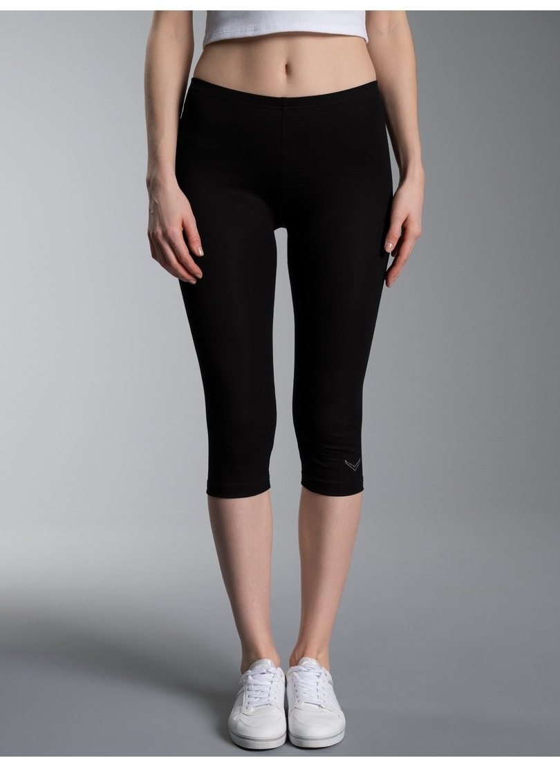 Trigema Leggings »TRIGEMA Leggings 3/4 mit Kristallsteinen«