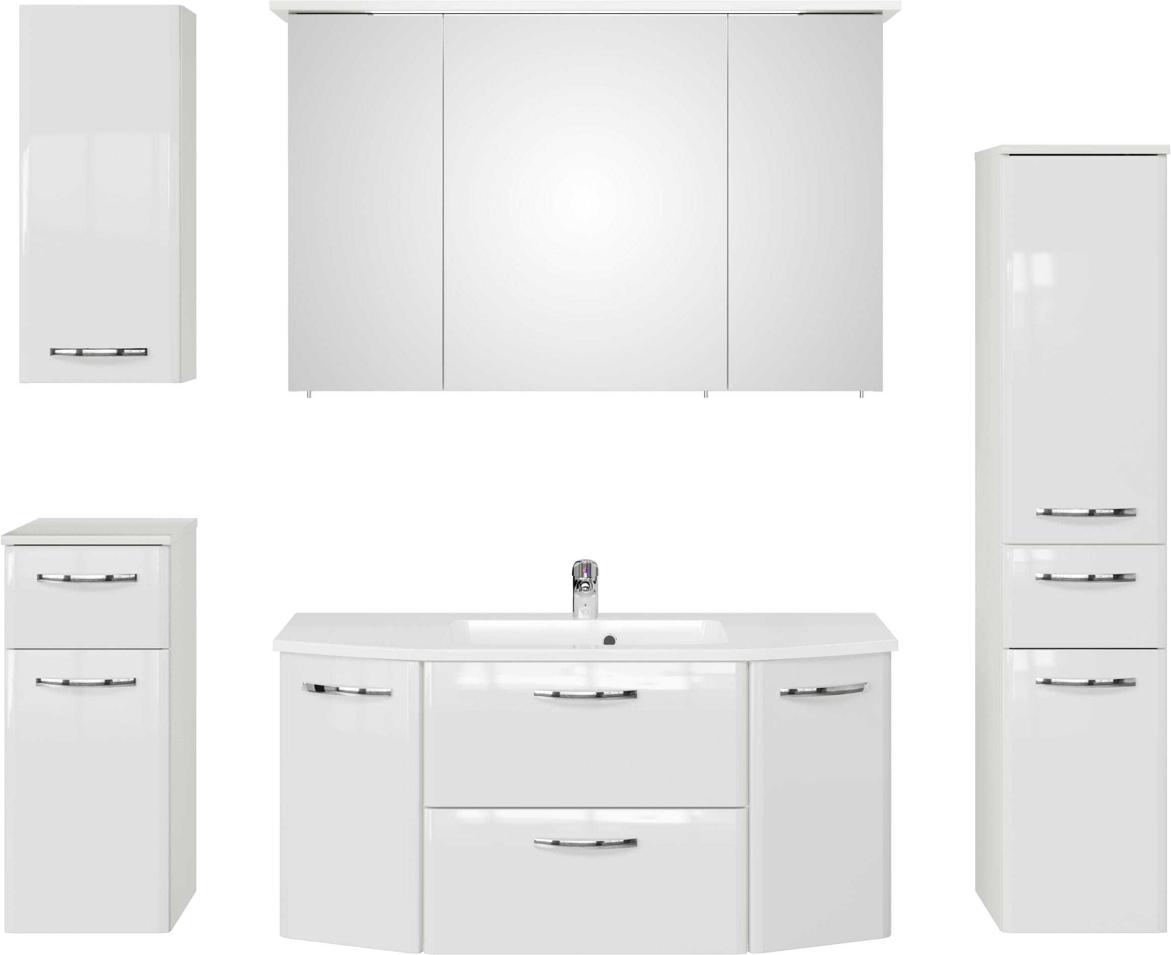 Saphir Badmöbel-Set »Quickset 326, 6-teilig, mit Keramikwaschtisch« 6 Stk. tlg.