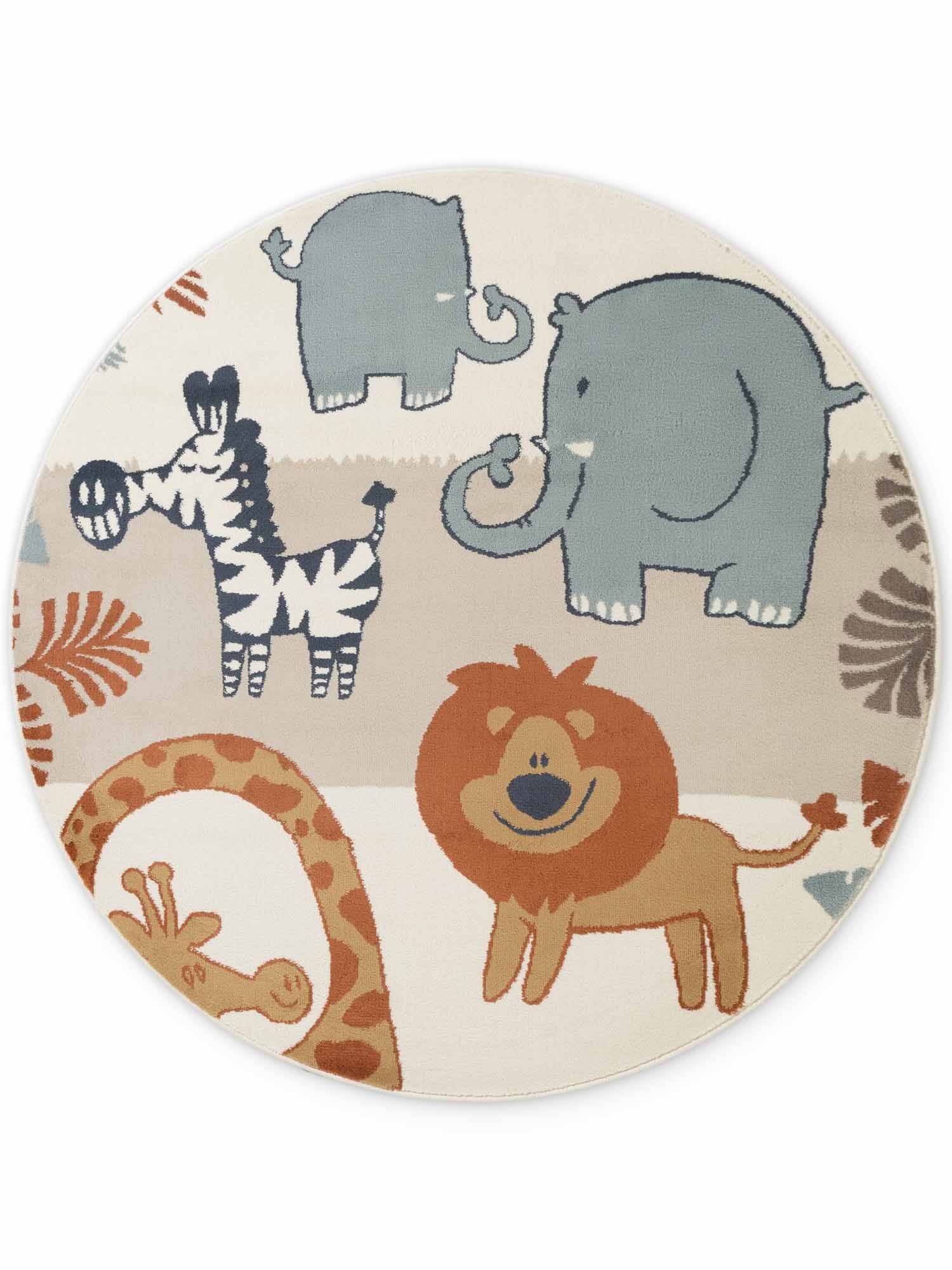 HANSE Home Kinderteppich »Savanna« rund 10 mm Höhe Pflegeleicht, Weich, Kinderzimmer, Spielteppich, Spielunterlage