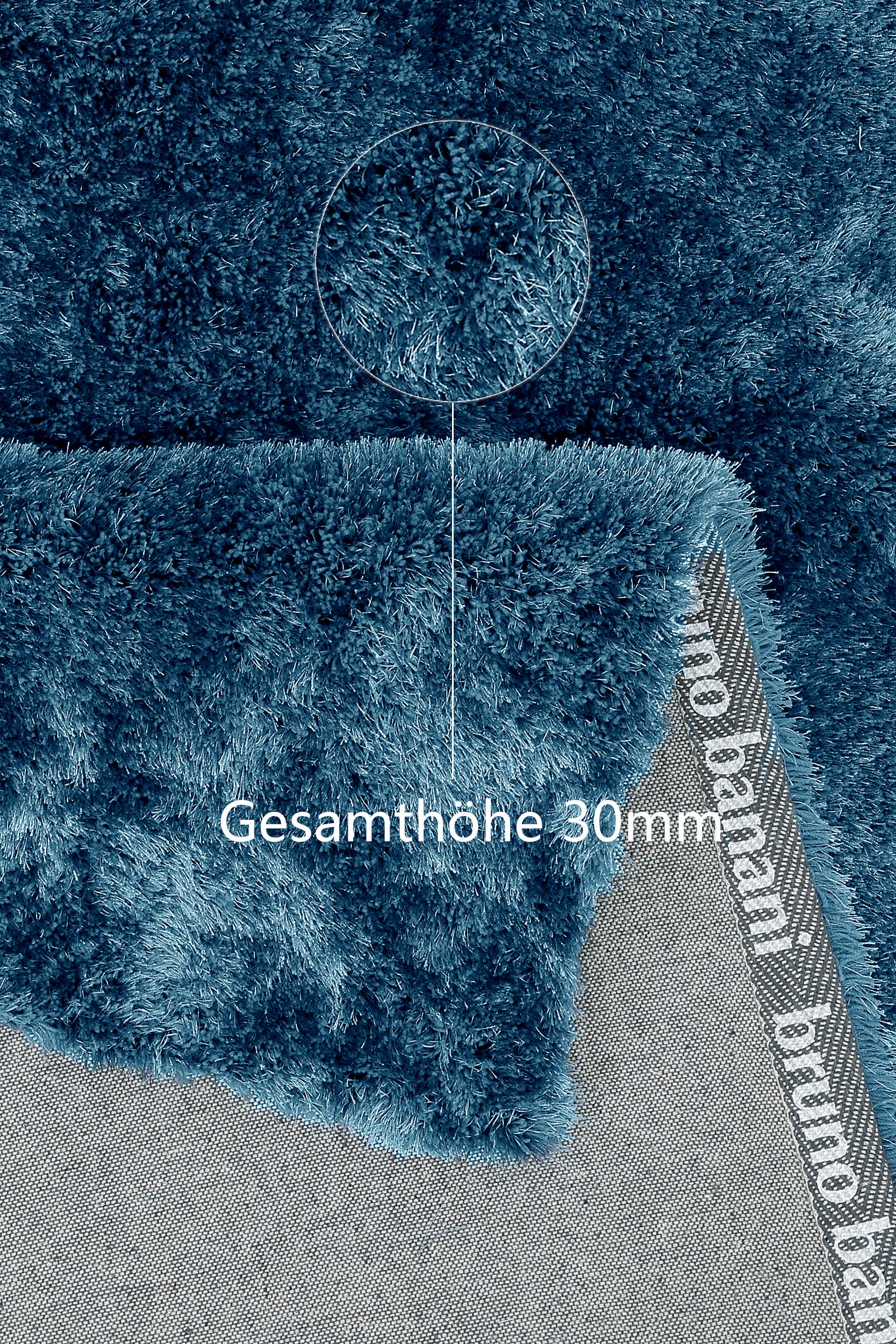Bruno Banani Hochflor-Läufer »Dana Teppich, Kundenliebling«, rechteckig, 30 mm Höhe, Brücke, uni, weich, Mikrofaser, Diele, Flur, Wohnzimmer, Schlafzimmer