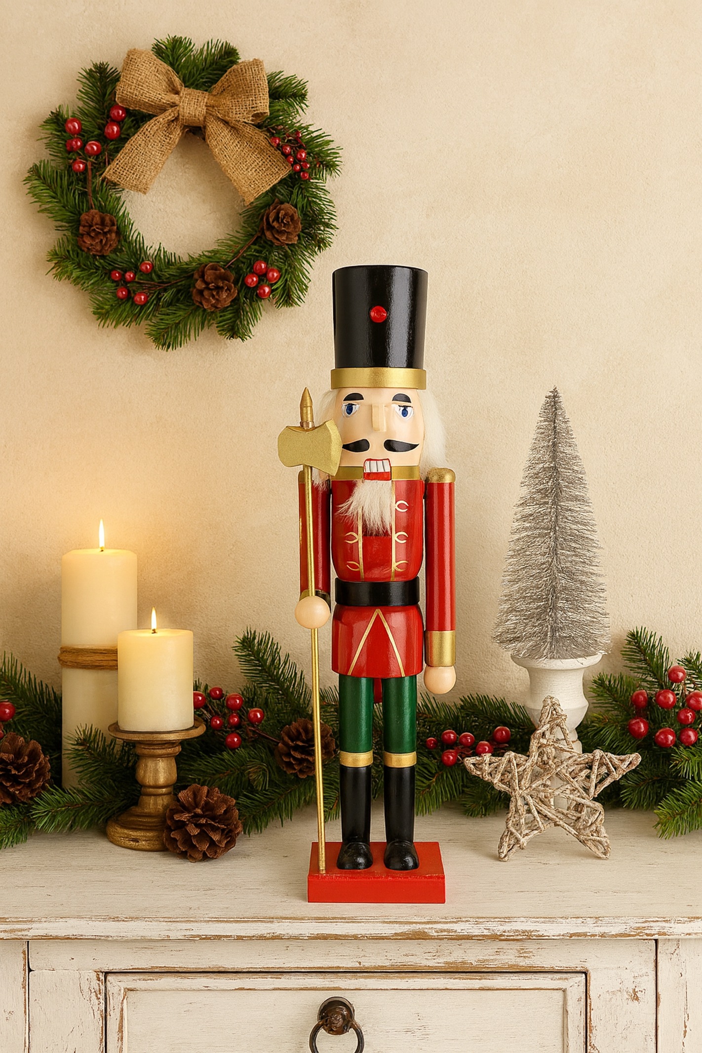 I.GE.A. Dekofigur "Nussknacker" Dekofigur Statue Deko Männchen Weihnachtsde günstig online kaufen