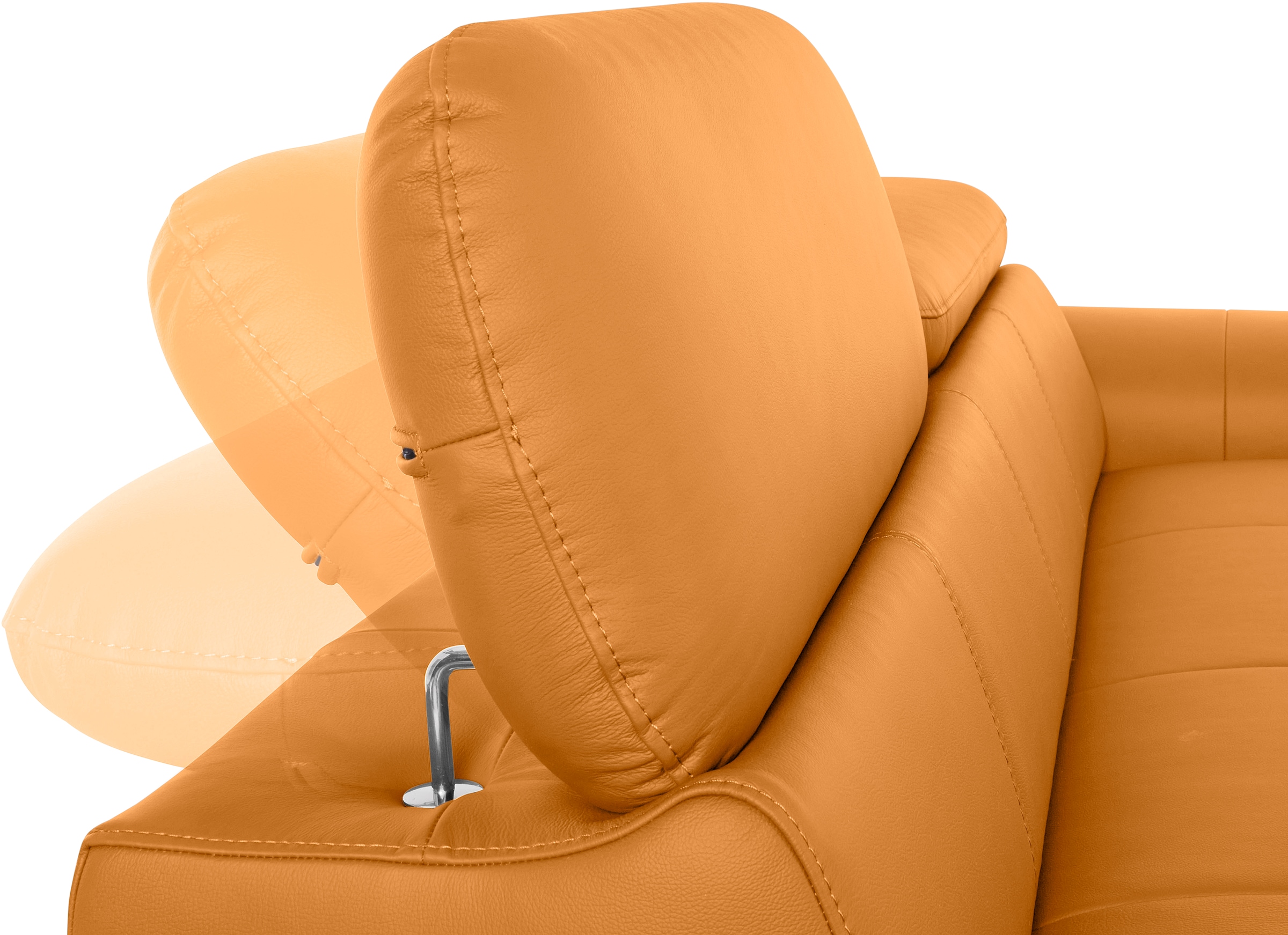COTTA 3-Sitzer »Chef«, Big-Sofa mit Kopfteilverstellung, edle Metallkufen