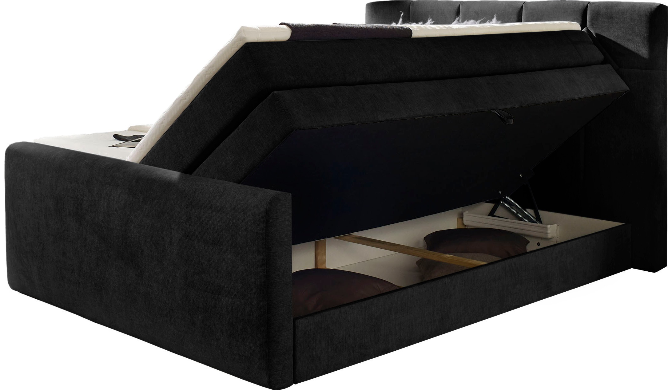 Places of Style Boxspringbett »Atlanta«, inklusive Topper und Bettkasten