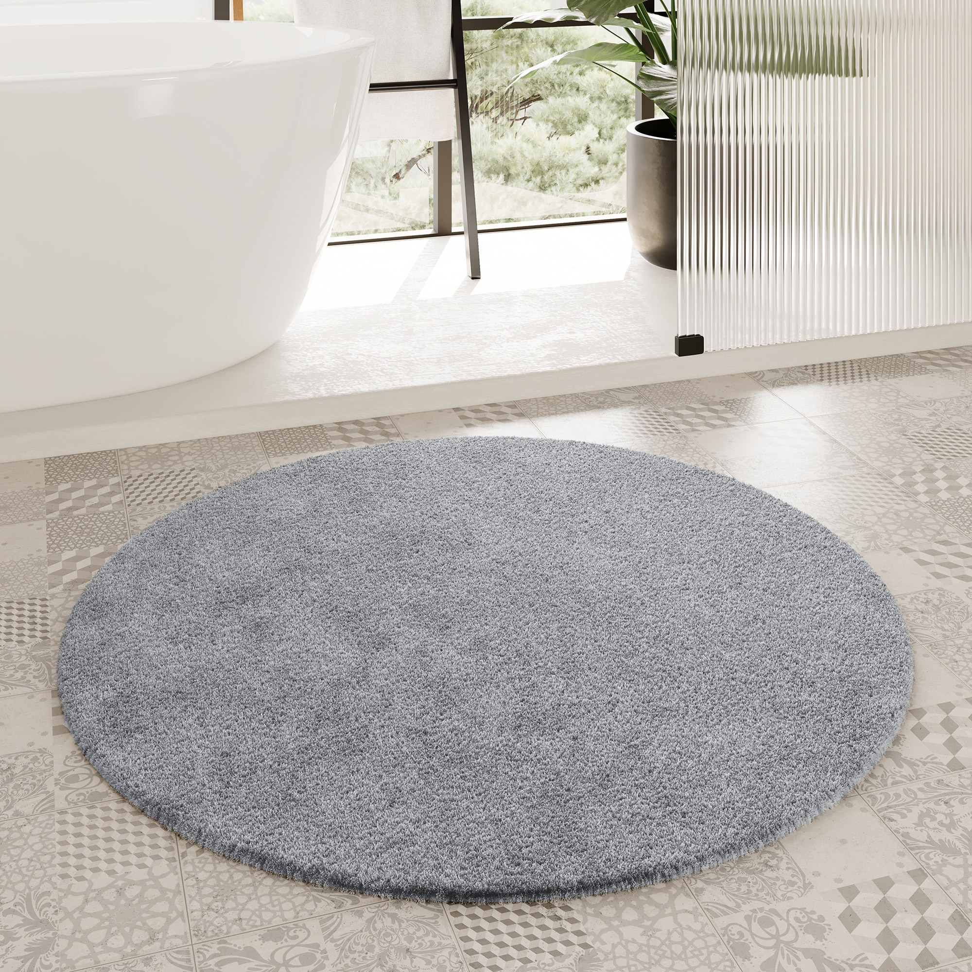 Homie Living Badematte "Porto Azzurro" Höhe 30 mm rutschhemmend beschichtet günstig online kaufen