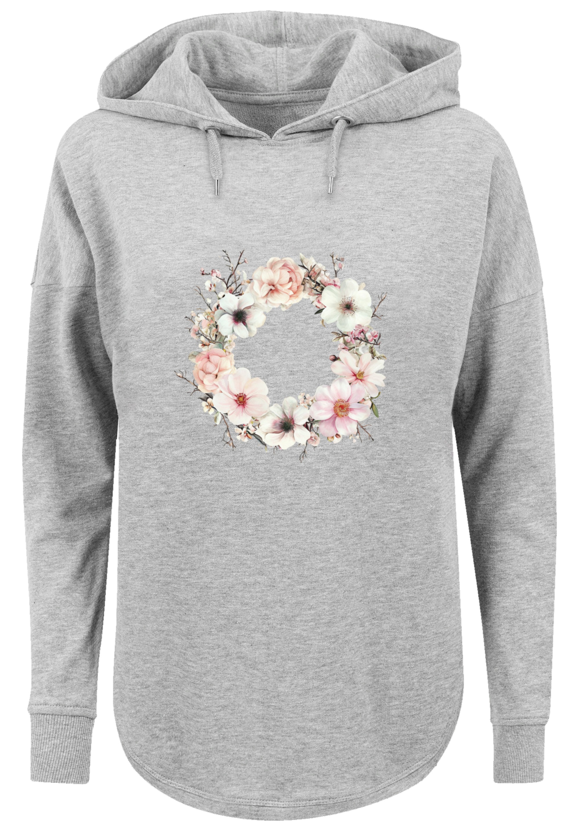 F4NT4STIC Kapuzenpullover »Rosa Blumenkranz«, Premium Qualität