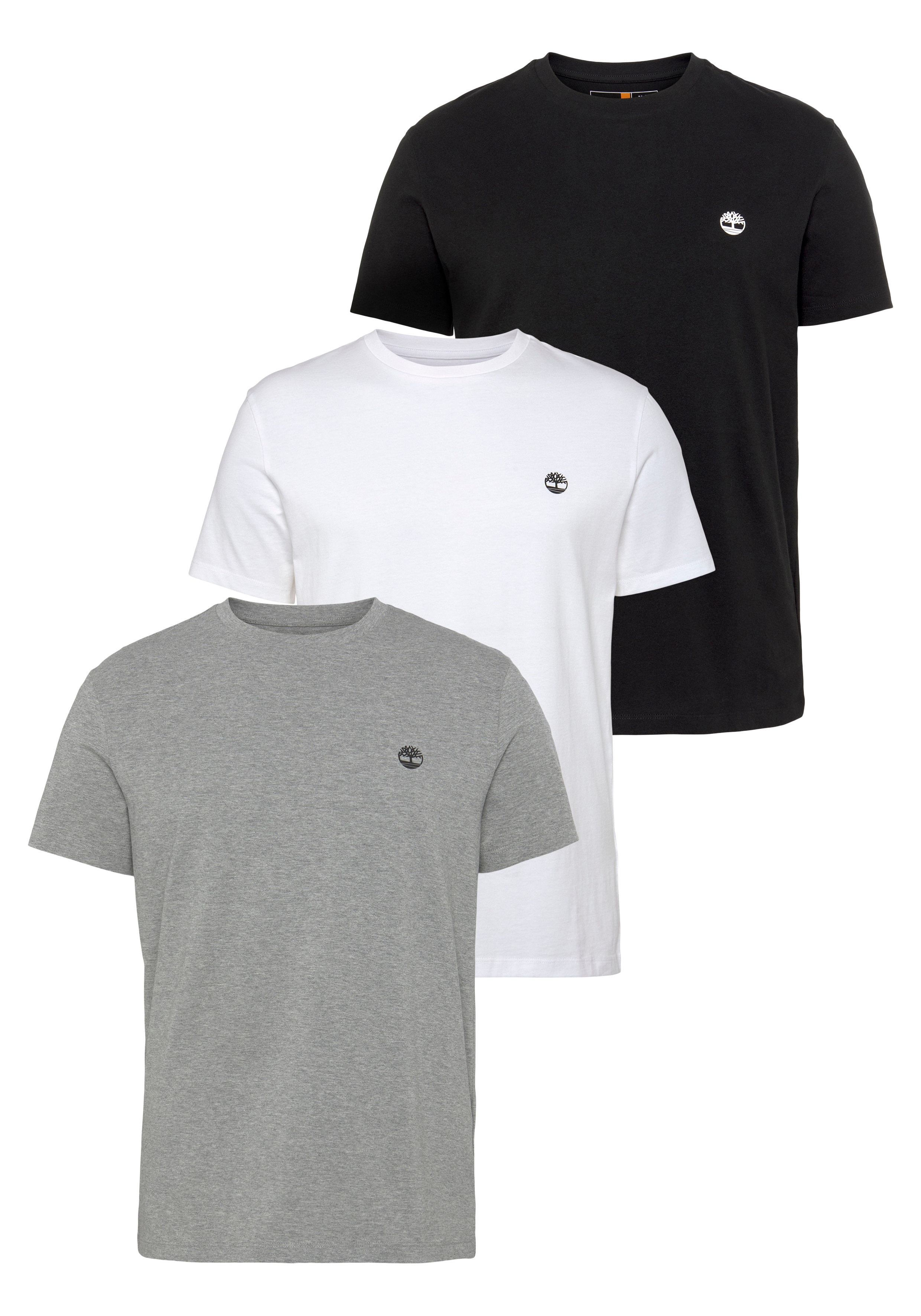 Timberland T-Shirt "DUNSTAN RIVER 3xPack Tee" Set, 3 Stk. 3er-Pack, Kurzarm-Design, Casual-Stil, aus Baumwolle