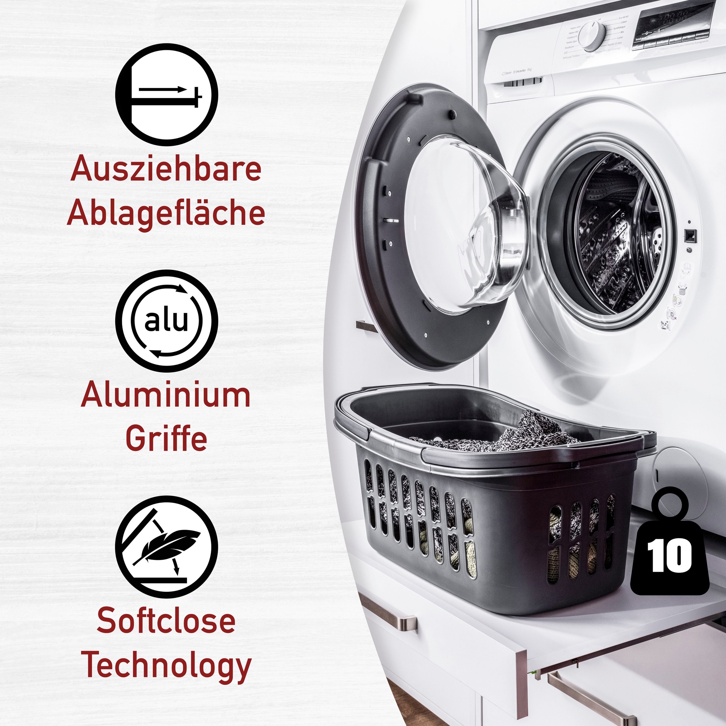 Inter Link Mehrzweckschrank-Set »Norela, Geräteschrank-Set für Waschmaschine und Trockner, Umbauschrank« 3 Stk. tlg.