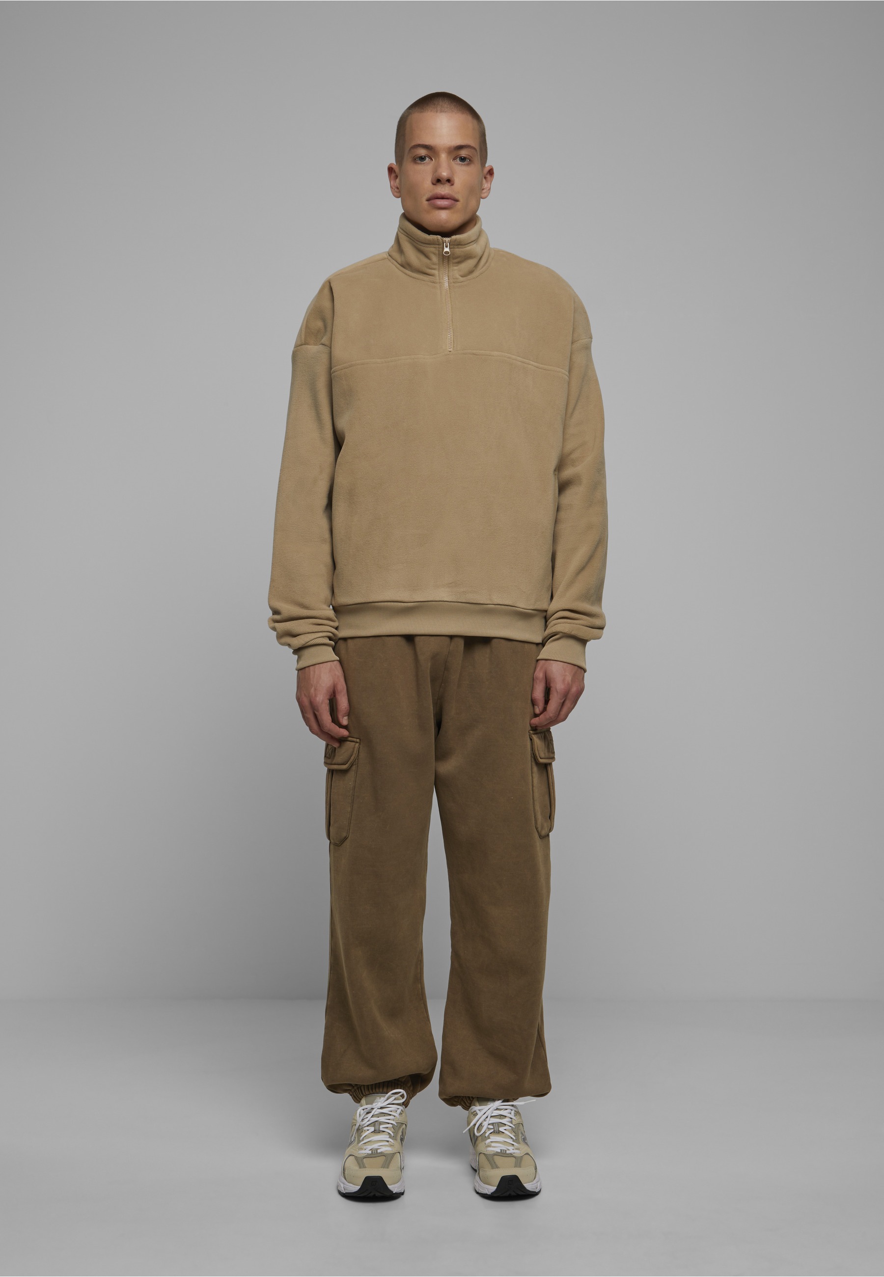 URBAN CLASSICS Sweater »Urban Classics Herren Basic Polar Fleece Troyer«, 1 Stk.
