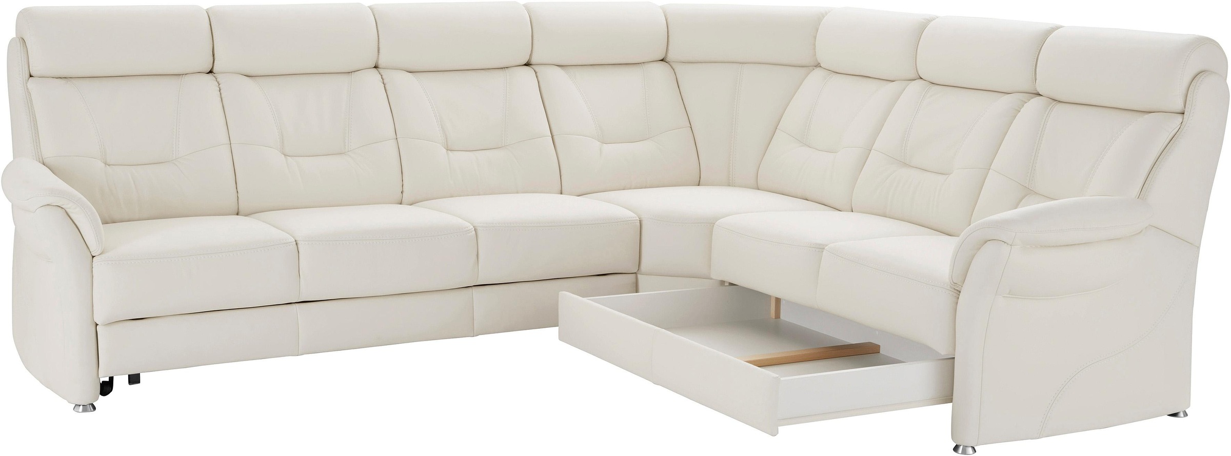 Places of Style Ecksofa »Sardinien L-Form«, mit Kopfteilverstellung, wahlweise mit Bettfunktion