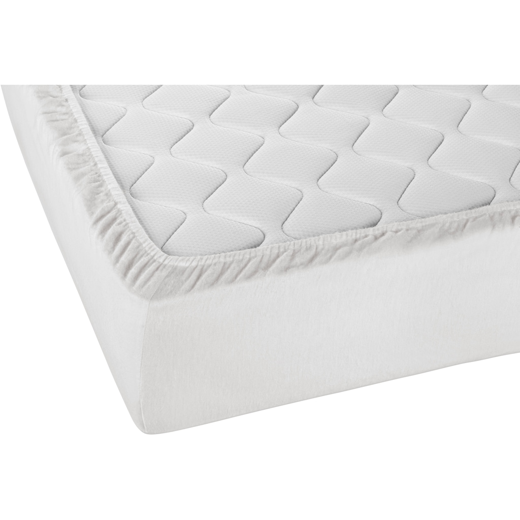 Biberna Sleep & Protect Matratzenauflage »Stretchmolton-Spannbetttuch für Wasserbetten + hohe Matratzen«, (1 St.)