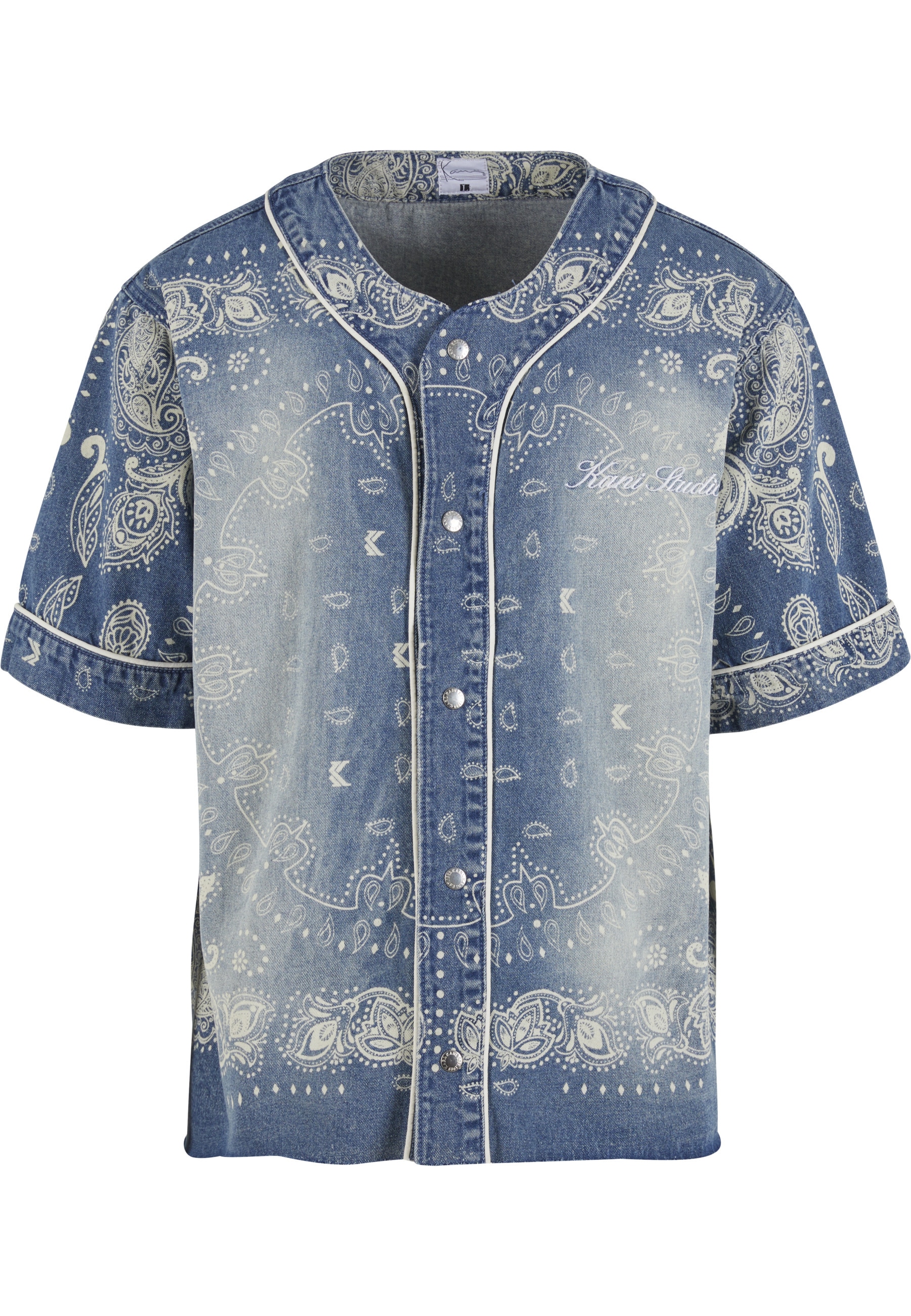 Karl Kani Langarmhemd "Karl Kani Kani Paisley Denim Baseball Shirt" 1 Stk.