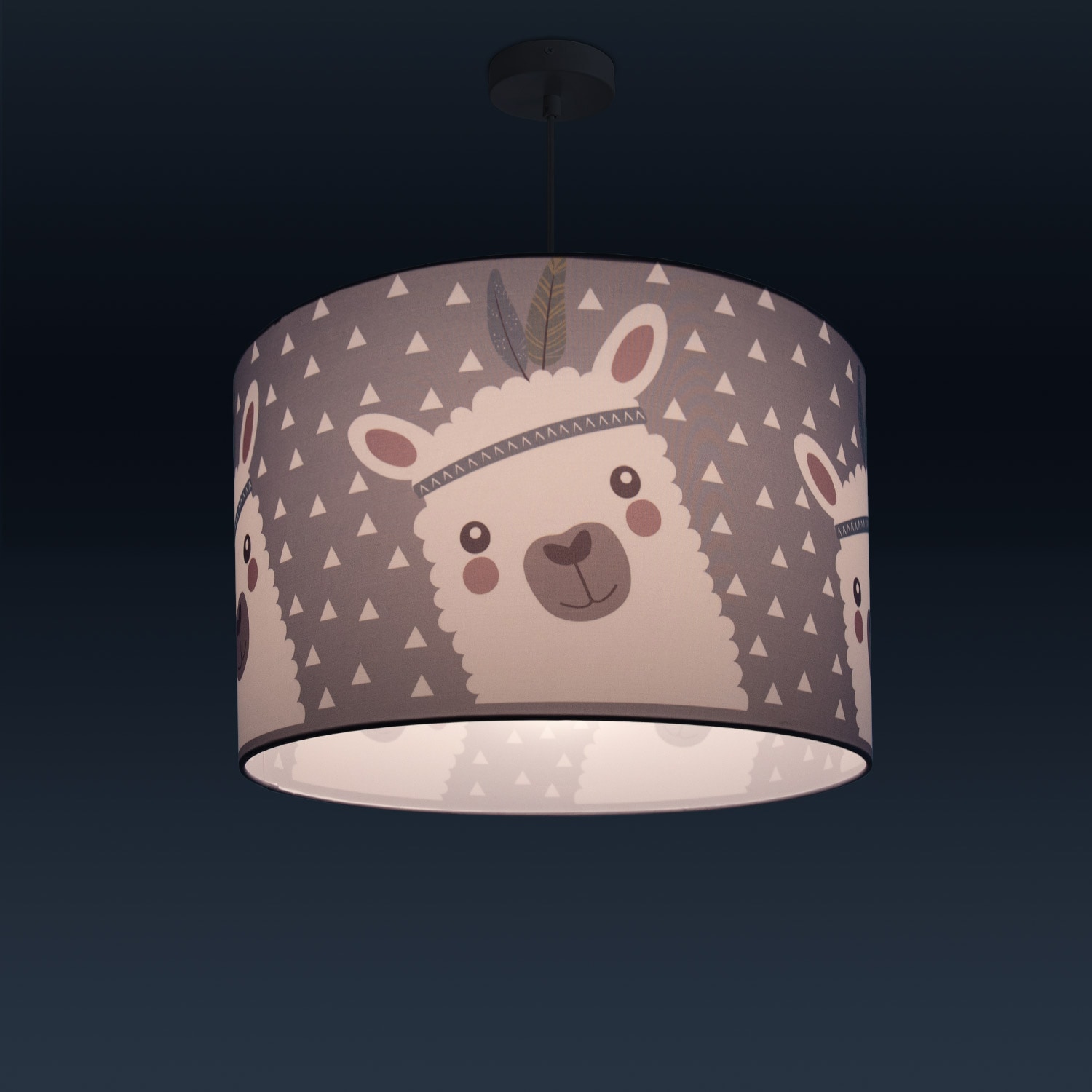 Paco Home Pendelleuchte »Ela 214«, E27 Lama-Motiv, 1 Kinderlampe Deckenlampe Kinderzimmer Lampe flammig-flammig, | BAUR LED
