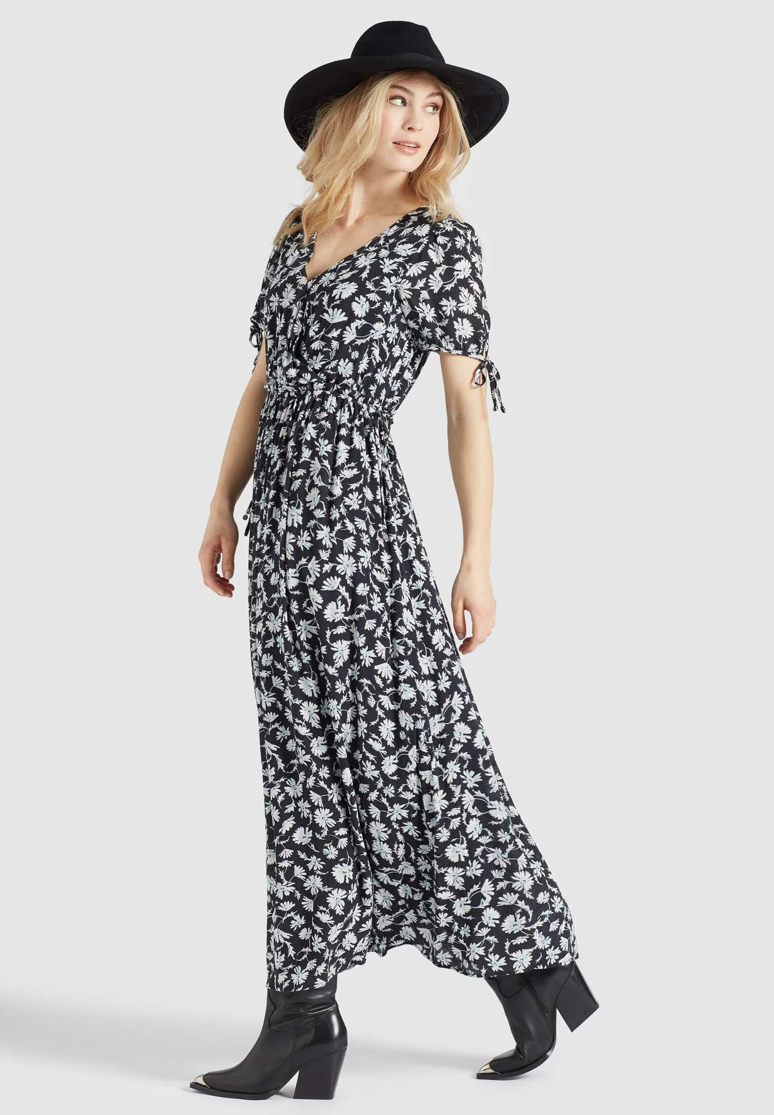 khujo Maxikleid »ABSENTA«, in Maxilänge mit Innenfutter