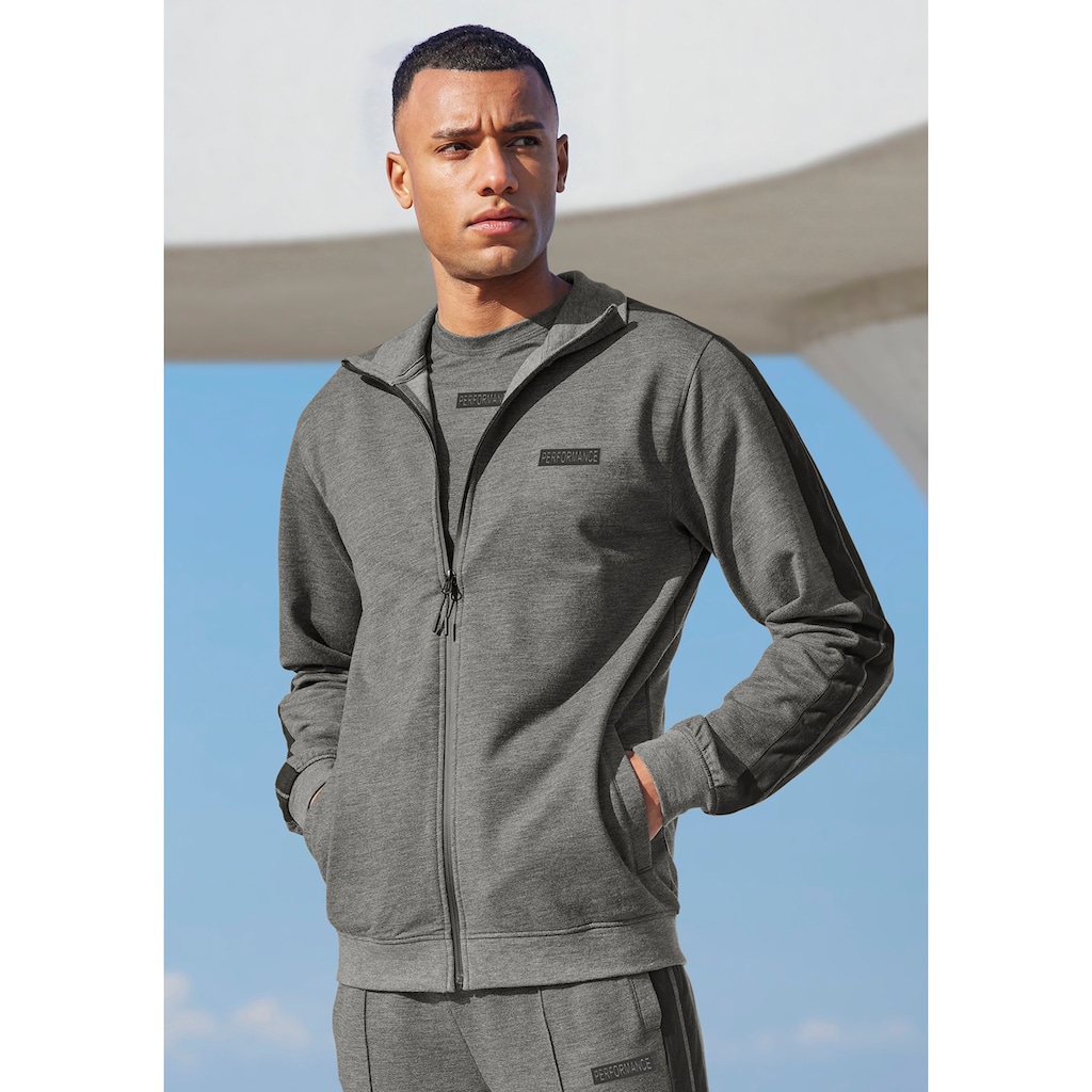 AUTHENTIC LE JOGGER Sweatjacke »- Sportjacke«, mit seitlichen Streifen und Taschen