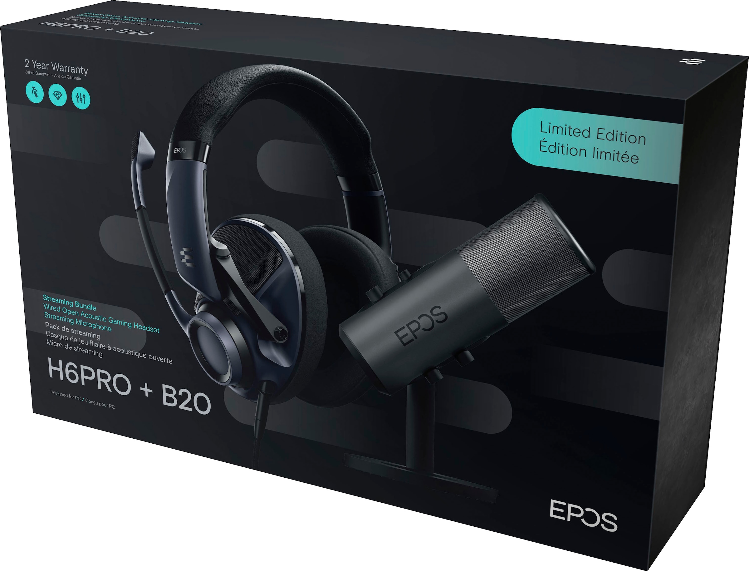 EPOS Gaming-Headset »H6 PRO/B20 Streaming Bundle«, Multi-Pattern USB Mikrofon