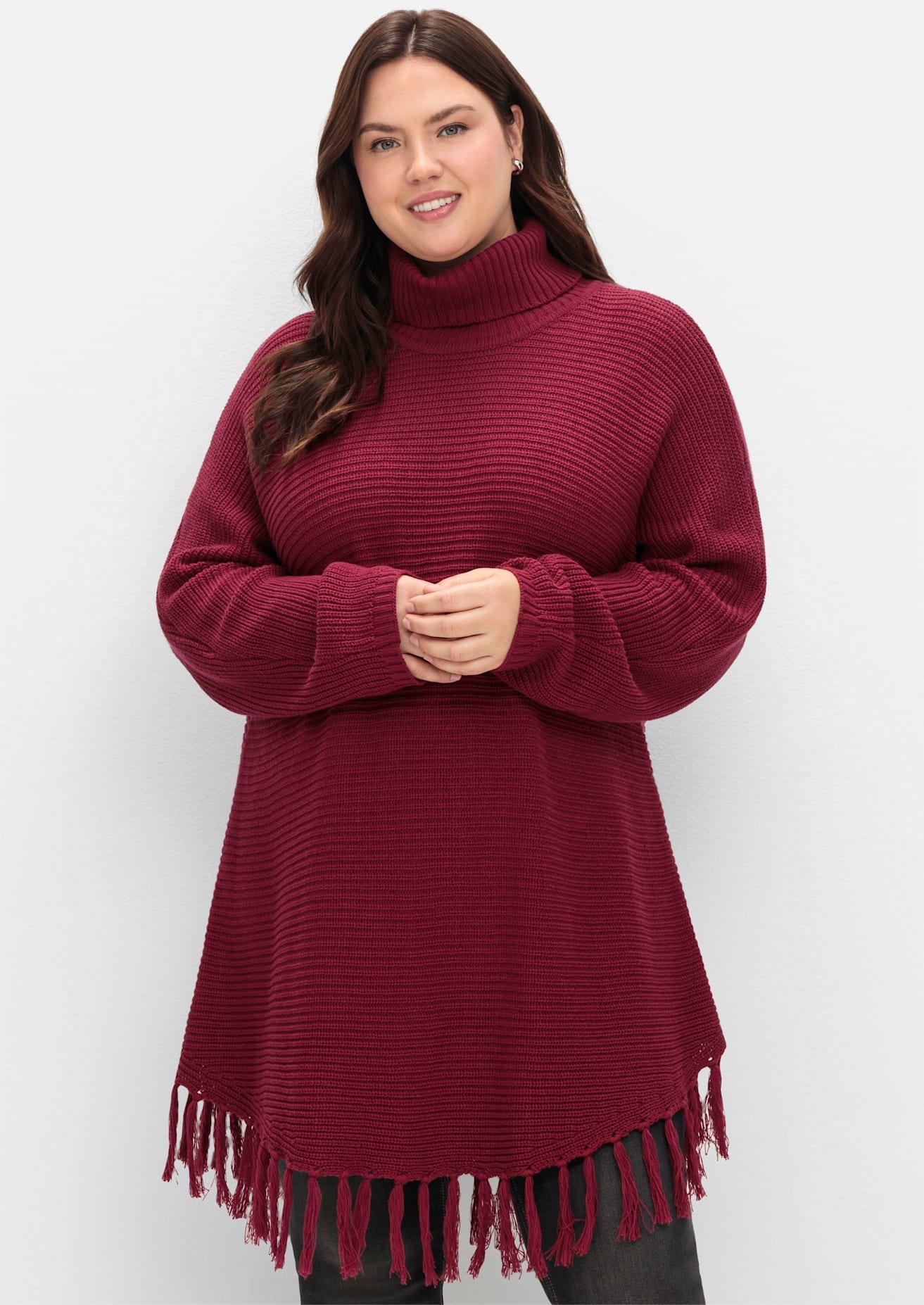 Sheego Strickponcho "Strickpullover" günstig online kaufen