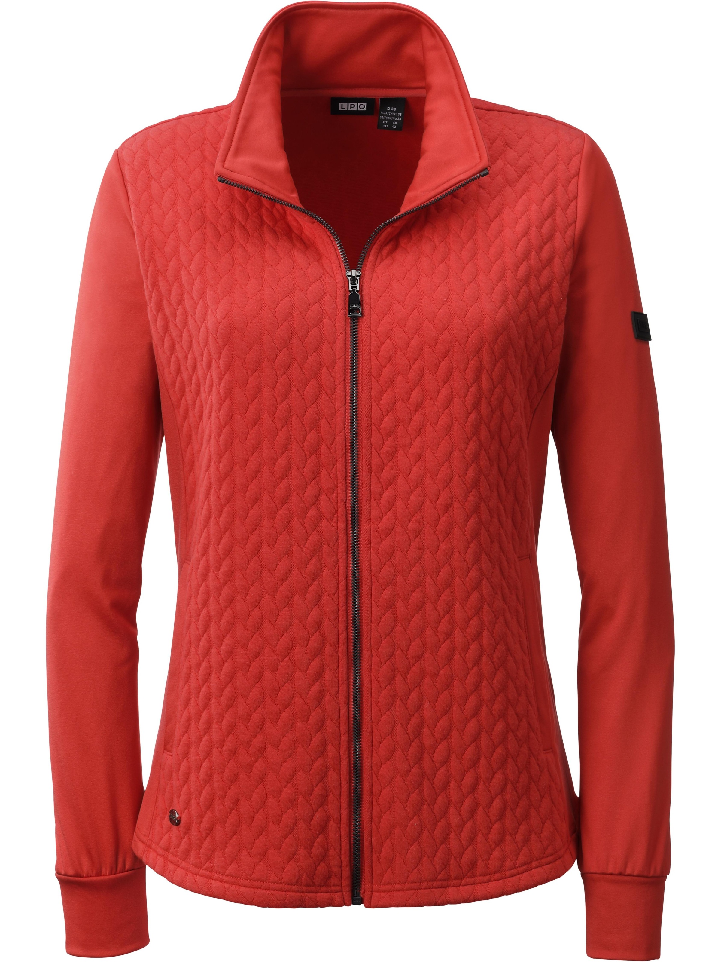 LPO Damen Fleecejacke "Fleecejacke Simona"poppy rot, Gr. 40, 100% Polyester, Jacken