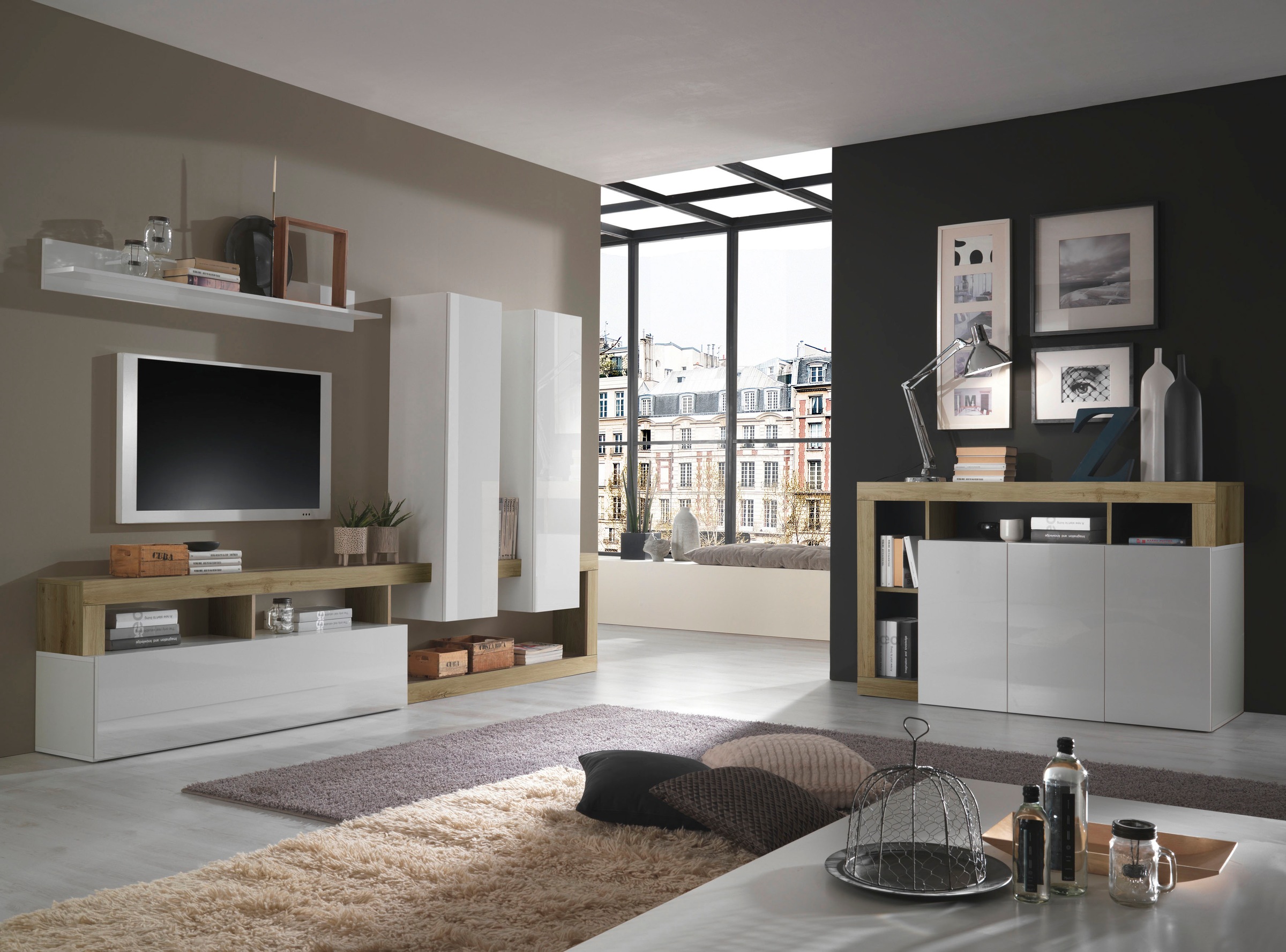 Thumbnail - Home affaire Wohnwand "Hamburg" Set, 4 Stk. tlg.