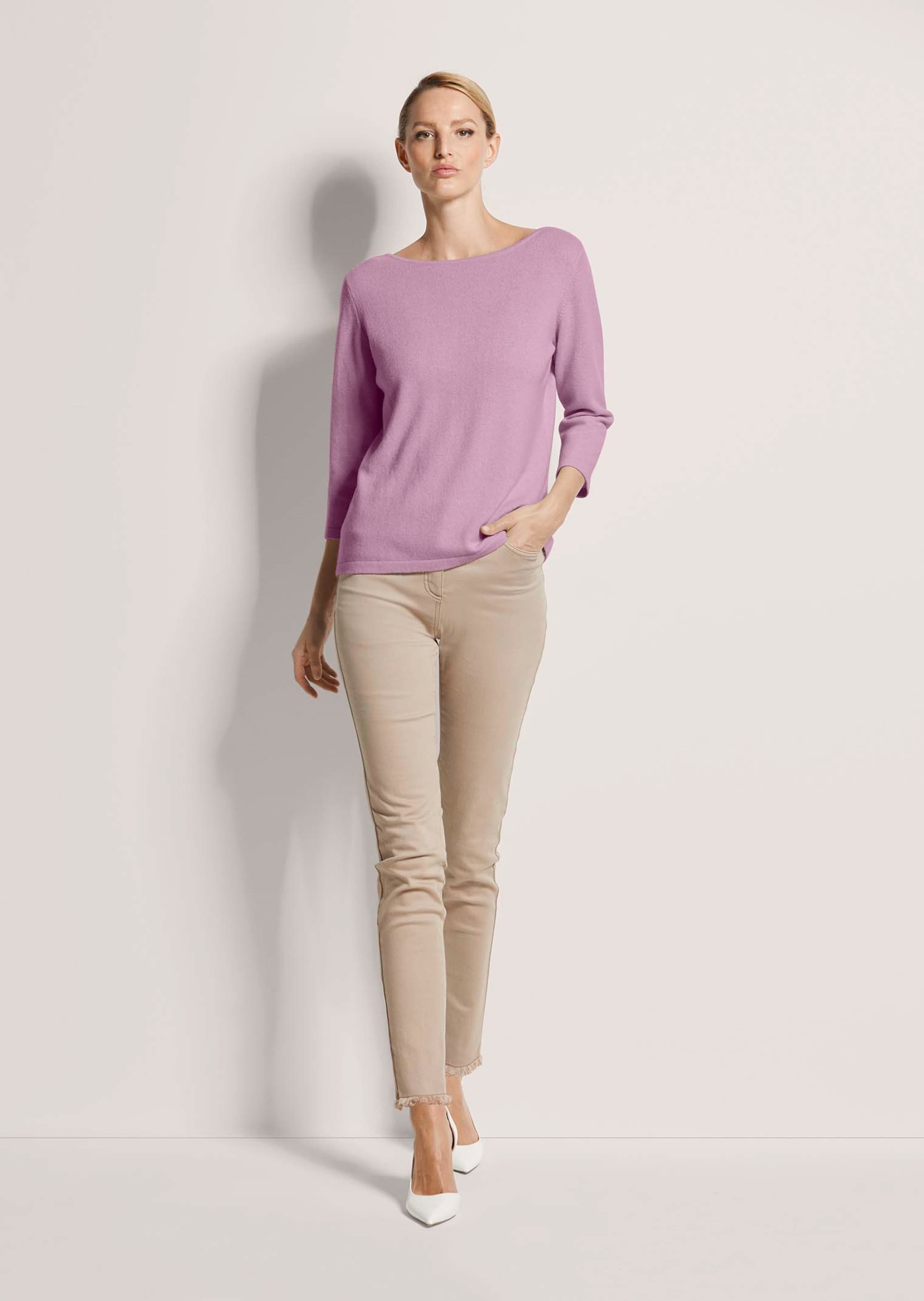 MADELEINE Longpullover "Strickpullover Kaschmirpullover mit U-Boot-Ausschni günstig online kaufen