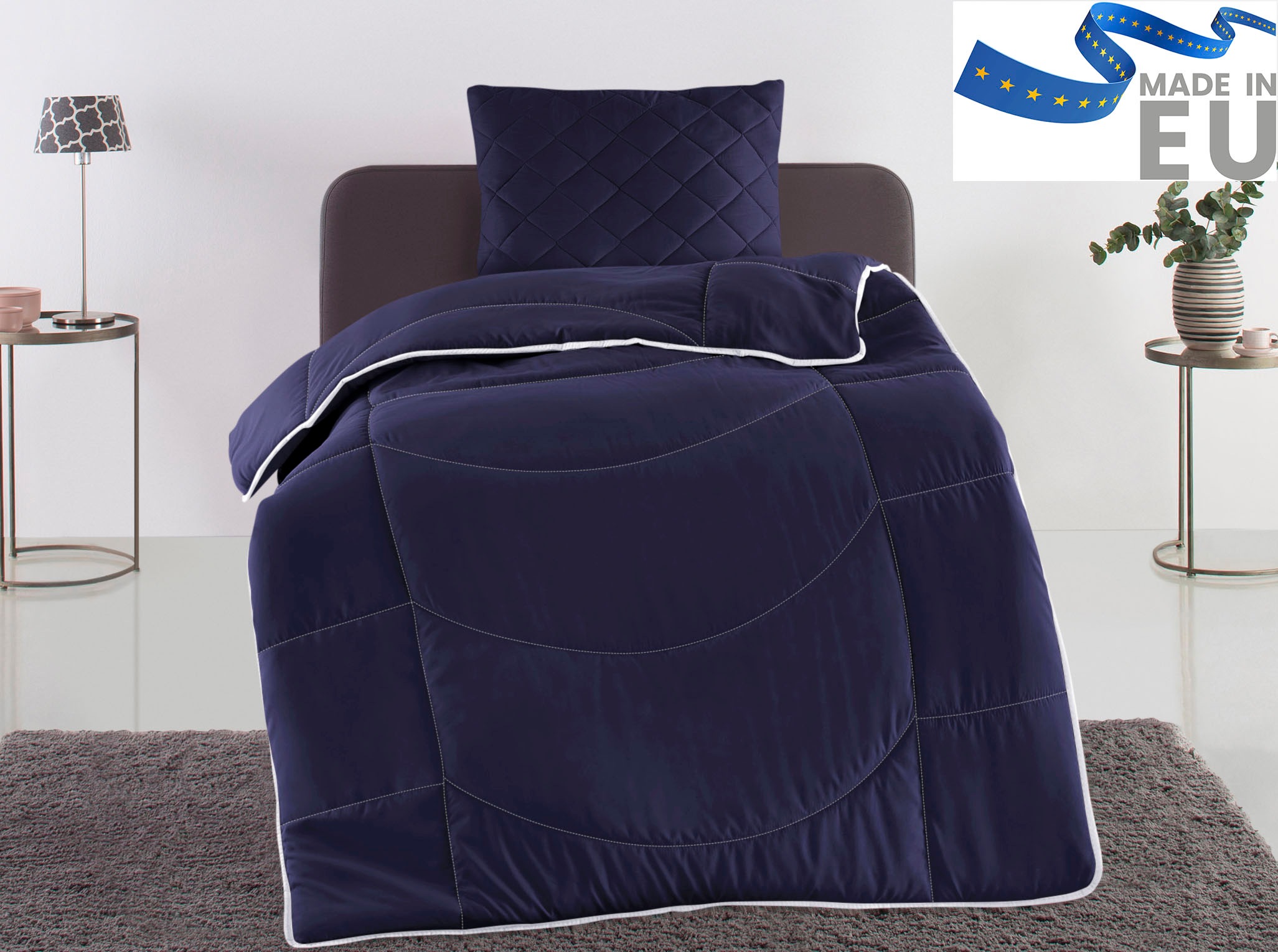 OTTO home Steppbett + Kopfkissen "Microlux, Bettdecke 135x200 cm, 155x220 c günstig online kaufen