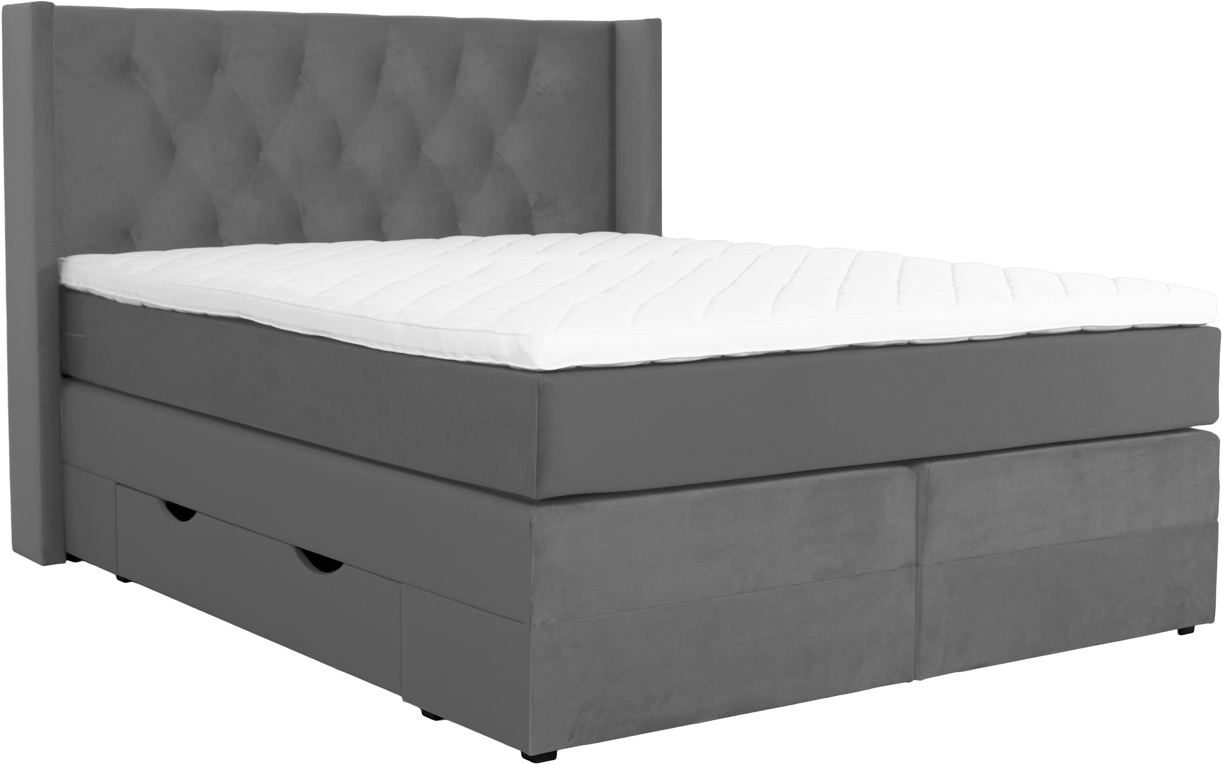 Home affaire Boxspringbett "Elegance" mit schöner Knopfheftung, in den Härt günstig online kaufen