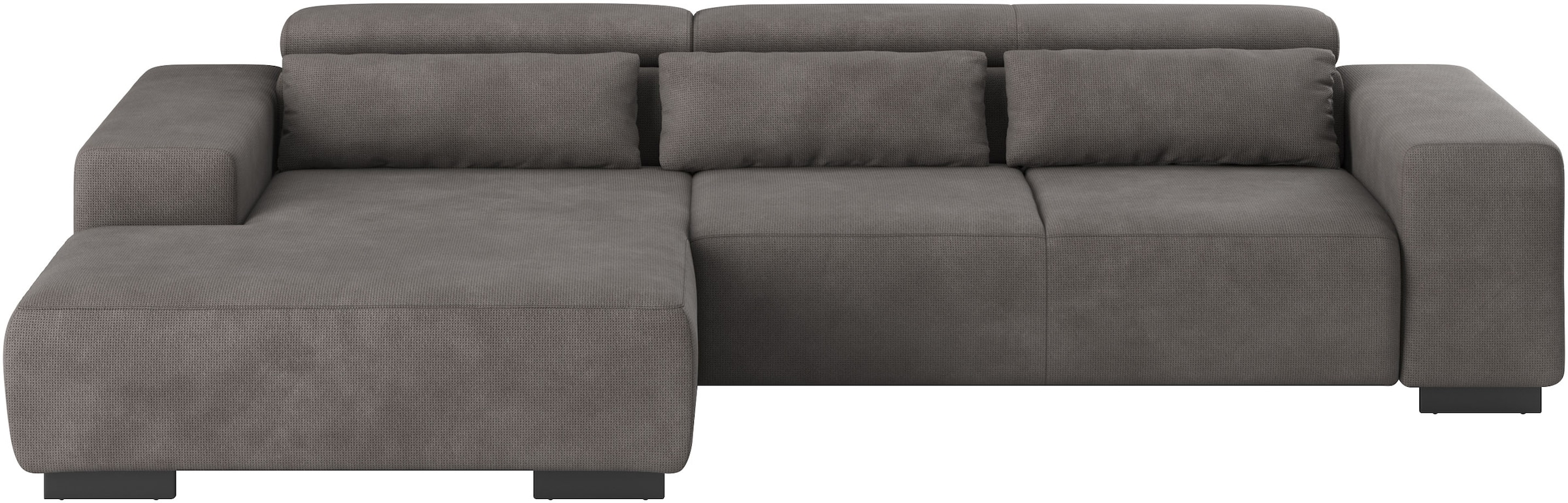 COTTA Ecksofa »Side L-Form, mit Kopfteilverstellung & 3 Nierenkissen«, optional motorische Sitztiefenverstellung