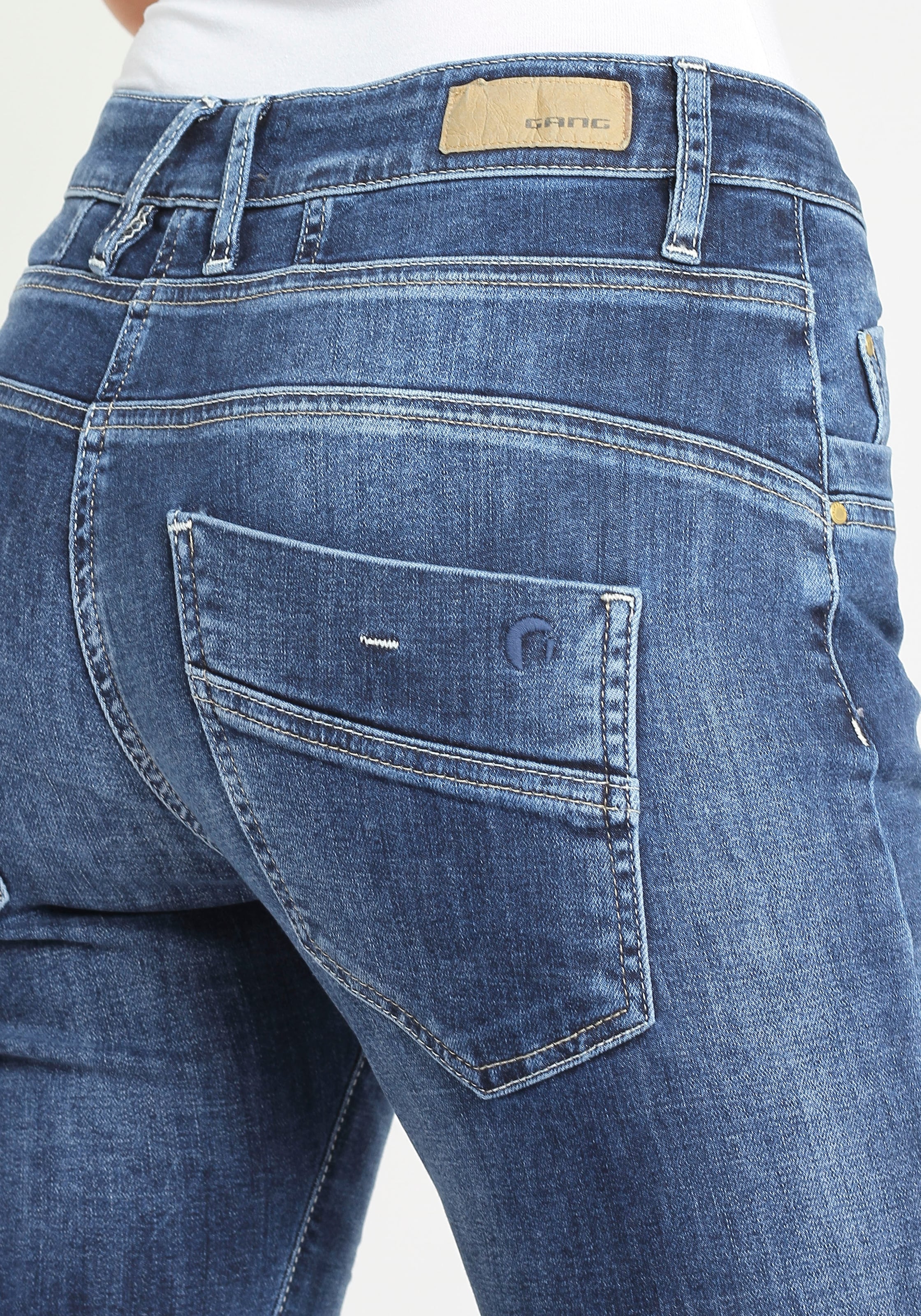 GANG Relax-fit-Jeans »94GERDA«, mit halb bestellen | Knopfleiste BAUR online offener
