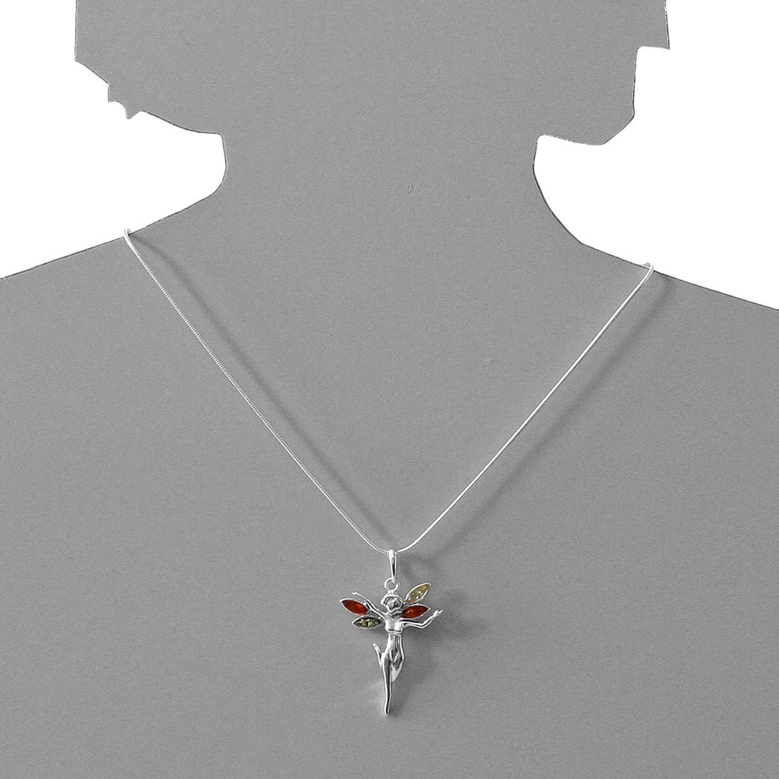 Kette mit Anhänger OSTSEE-SCHMUCK "Ostsee-Schmuck Kette mit Anhänger Elfe Kette mit Anhänger Elfe" Gr. 60, silber, Halsketten, Damen, 60cm, Silber 925 (Sterlingsilber), L: 42 2