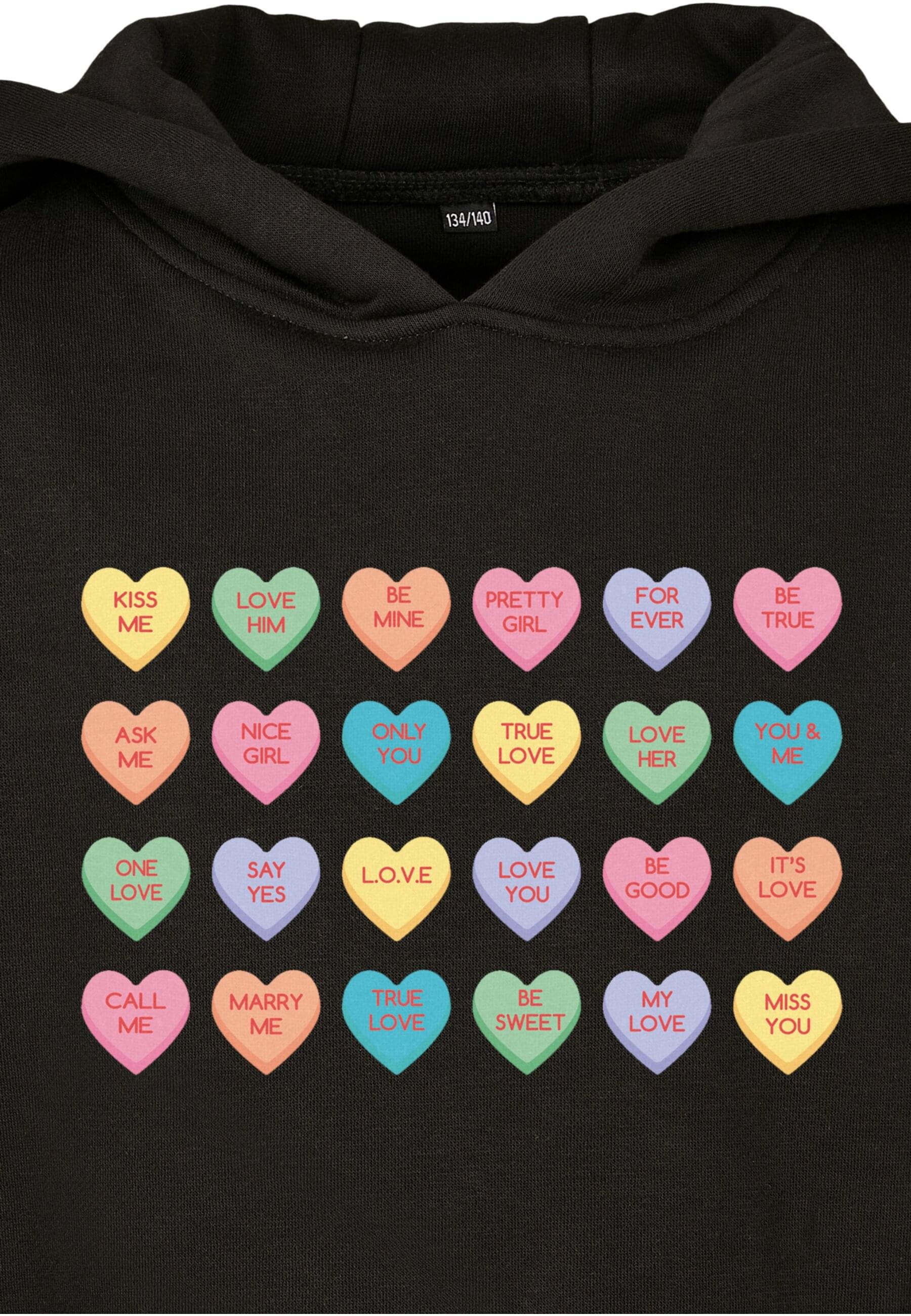 MisterTee Hoodie »MisterTee Damen Kids Sweet Heart Candy Cropped Hoody«, (1 tlg.)