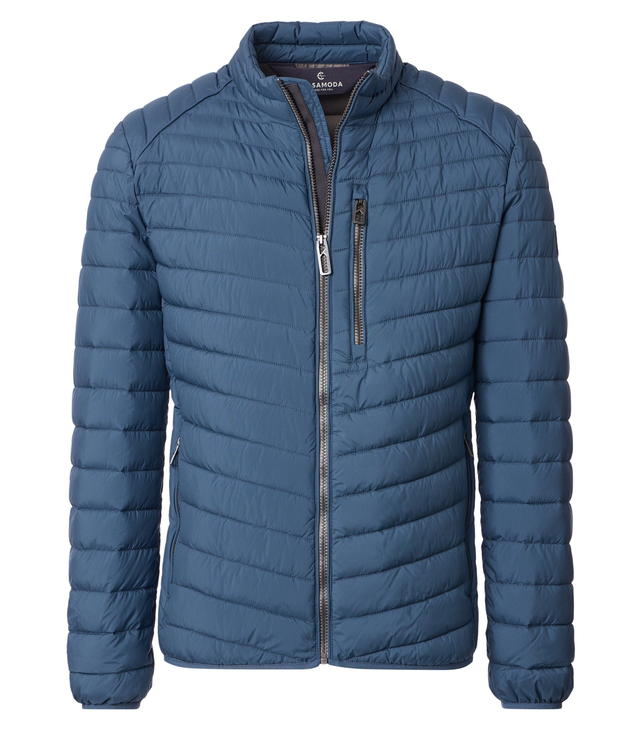 Steppjacke CASAMODA "CASAMODA Steppjacke uni", Damen, Gr. 4XL, blau, 100% Polyester, Jacken Steppjacke
