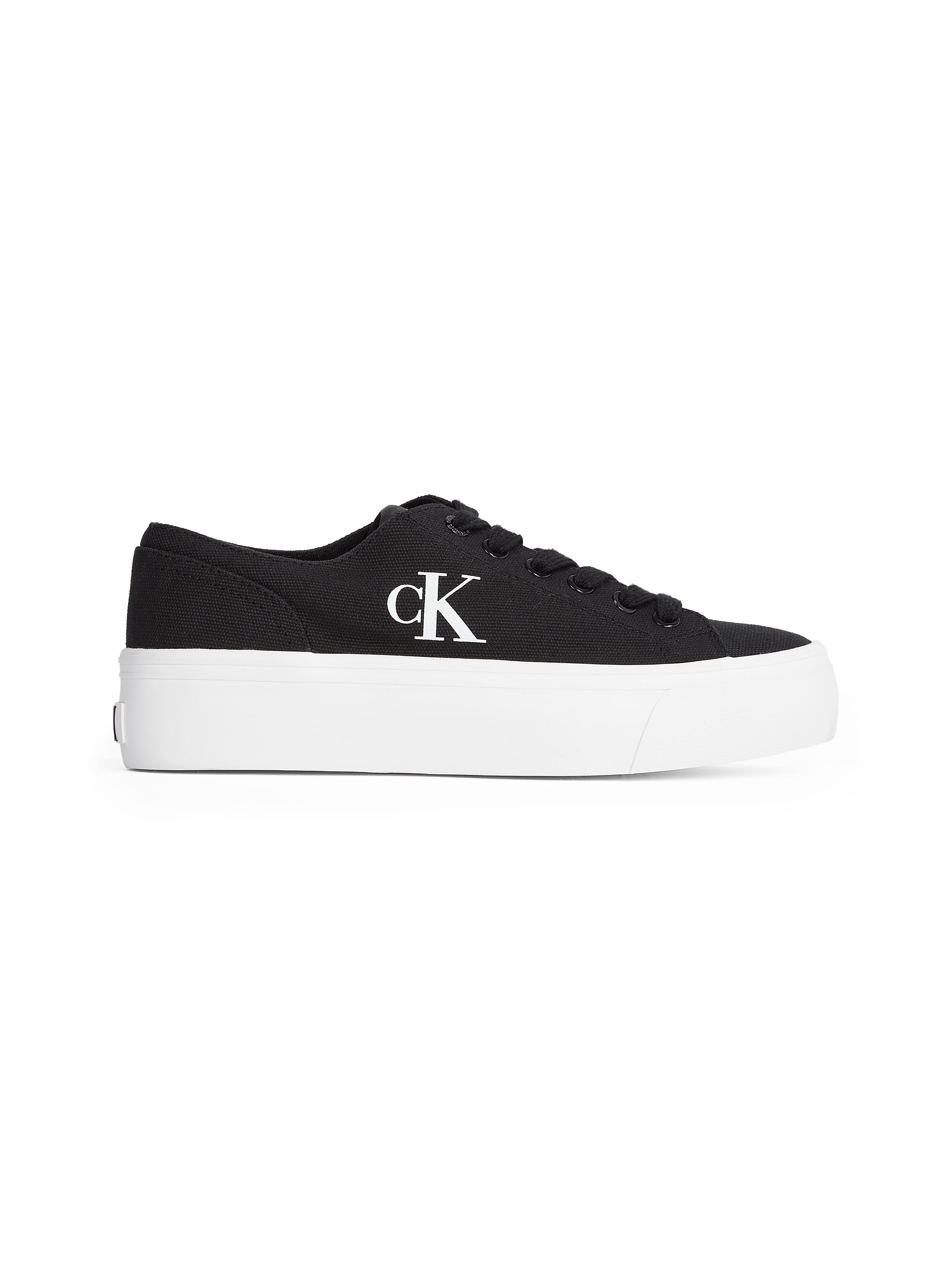 Calvin Klein Jeans Plateausneaker »VULC FLATFORM LOW CV MG«, Schnürschuh, Freizeitschuh, Halbschuh mit seitlichem Logo