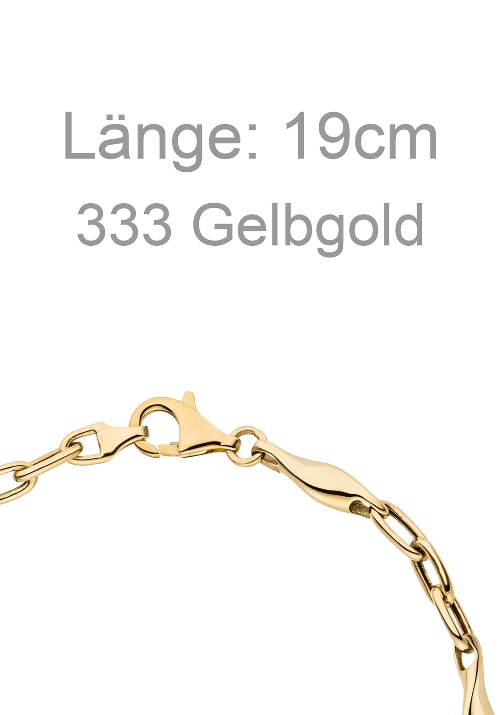 JOBO Goldarmband »Armband Fantasiearmband 4,3 mm 19 cm« 333 Gold