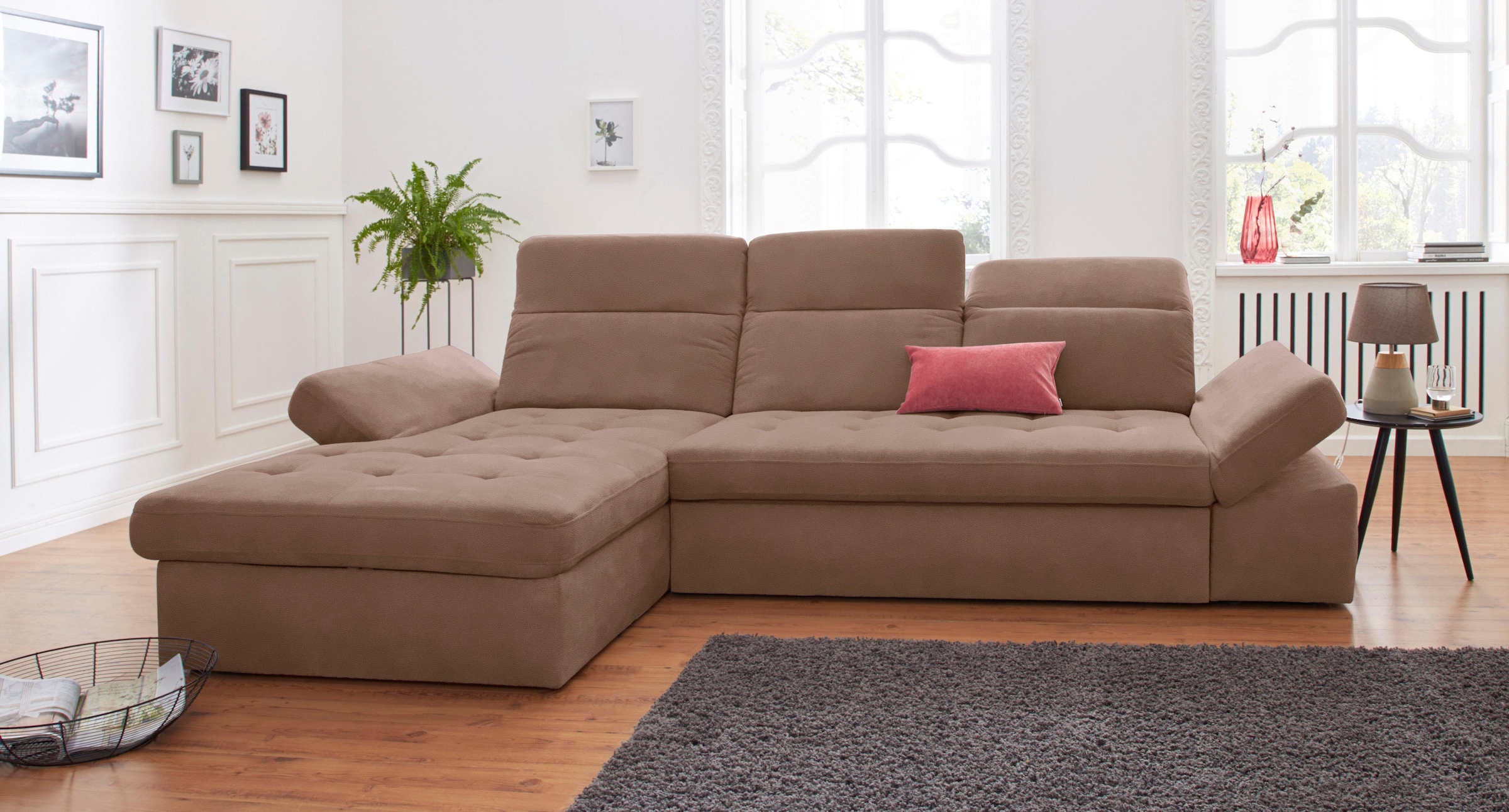 sit&more Ecksofa "Stardust L-Form", wahlweise mit Bettfunktion und Bettkasten