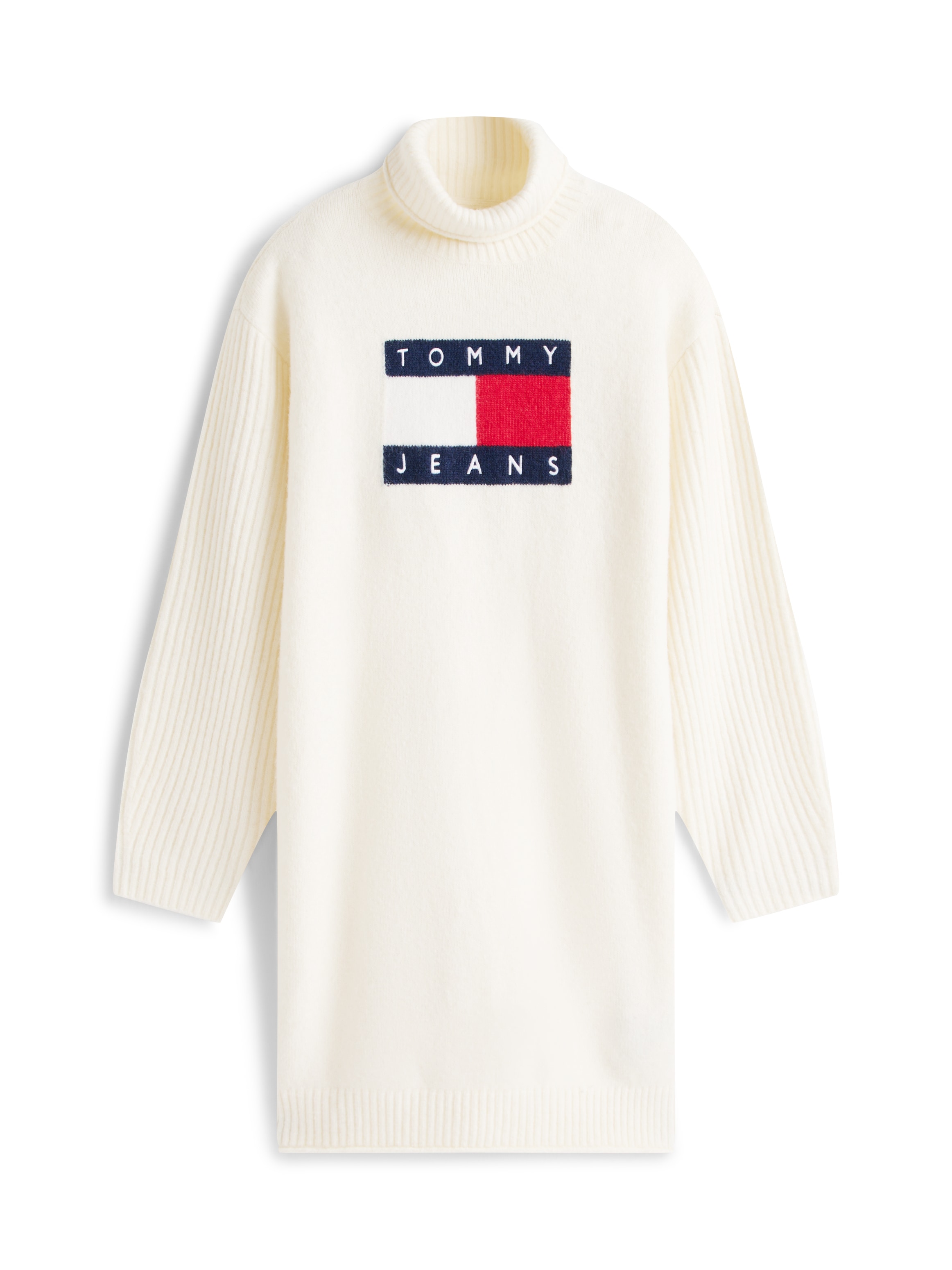 Tommy Jeans Strickkleid »TJW TURTLENECK FLAG DRESS EXT«