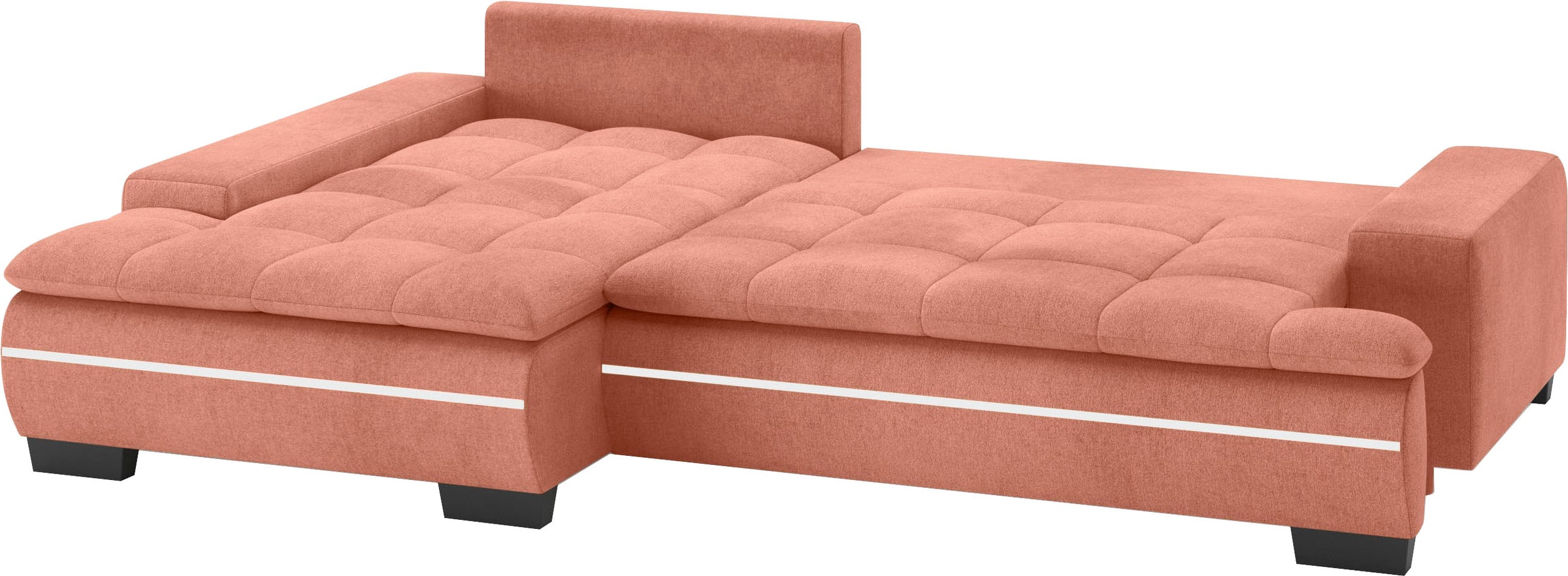 Thumbnail - Mr. Couch Ecksofa "Haiti II, L-Form", RGB-LED Beleuchtung, wahlweise mit Kaltschaum, Bett, Bettkasten