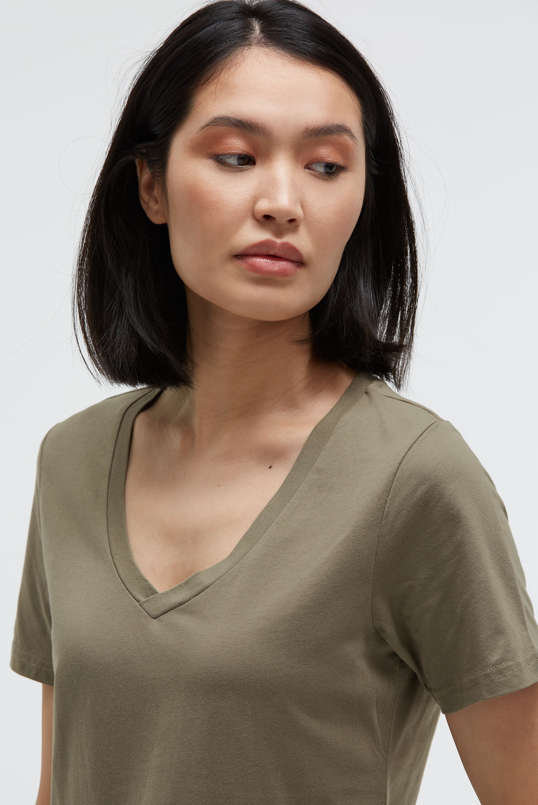 SENSES.THE LABEL V-Shirt, aus Baumwolle