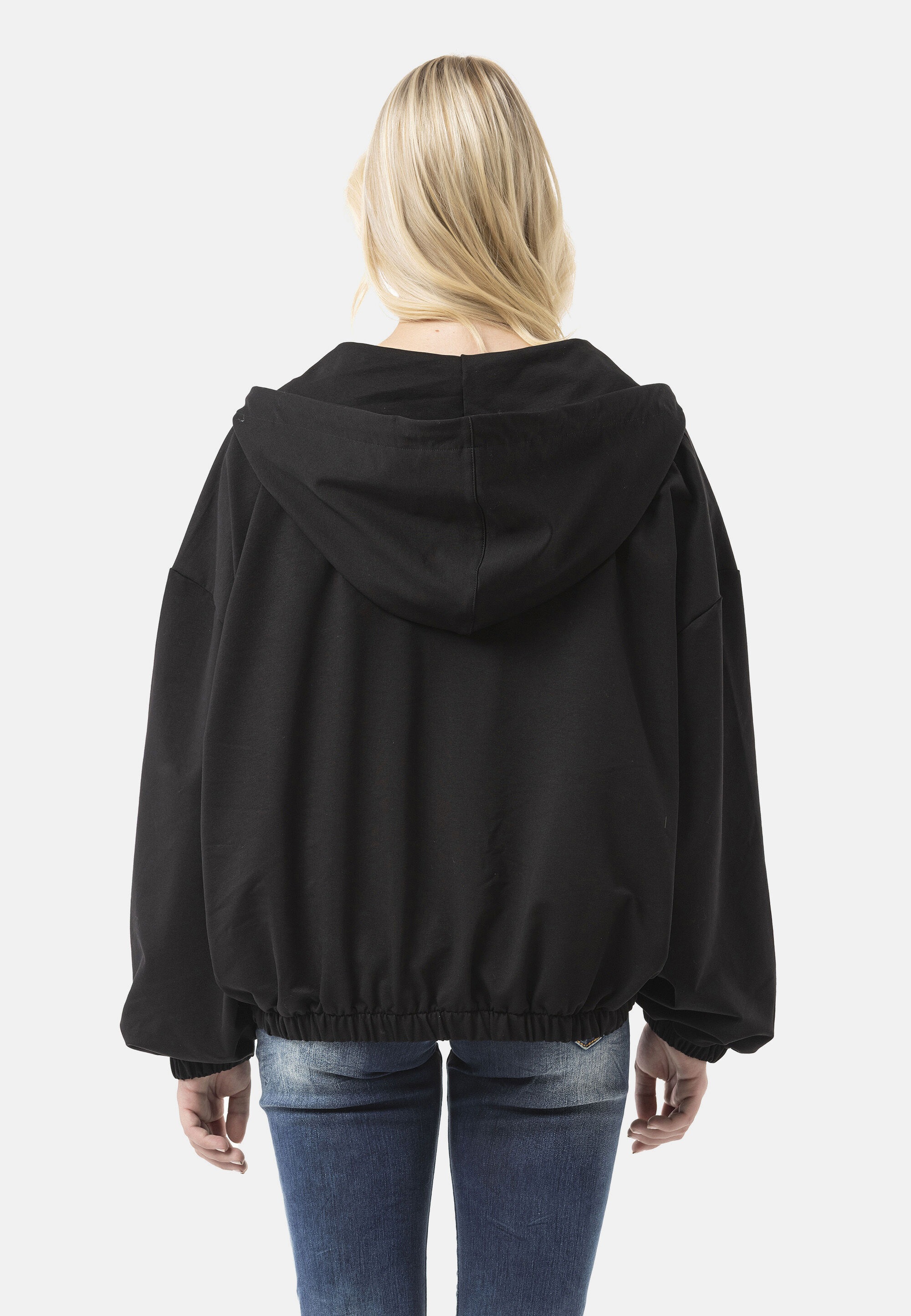 Cipo & Baxx Sweatjacke »WL368« 1 tlg. oversized Schnitt, Kapuze mit Kordelzug