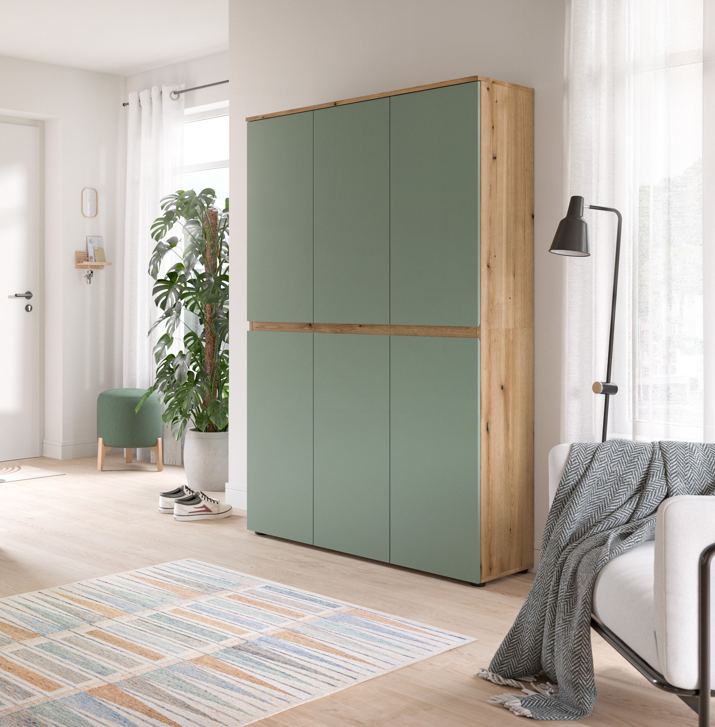 Home affaire Mehrzweckschrank "CIPELA" 1 Stk. tlg. BxH:105x175 cm, viel Sta günstig online kaufen