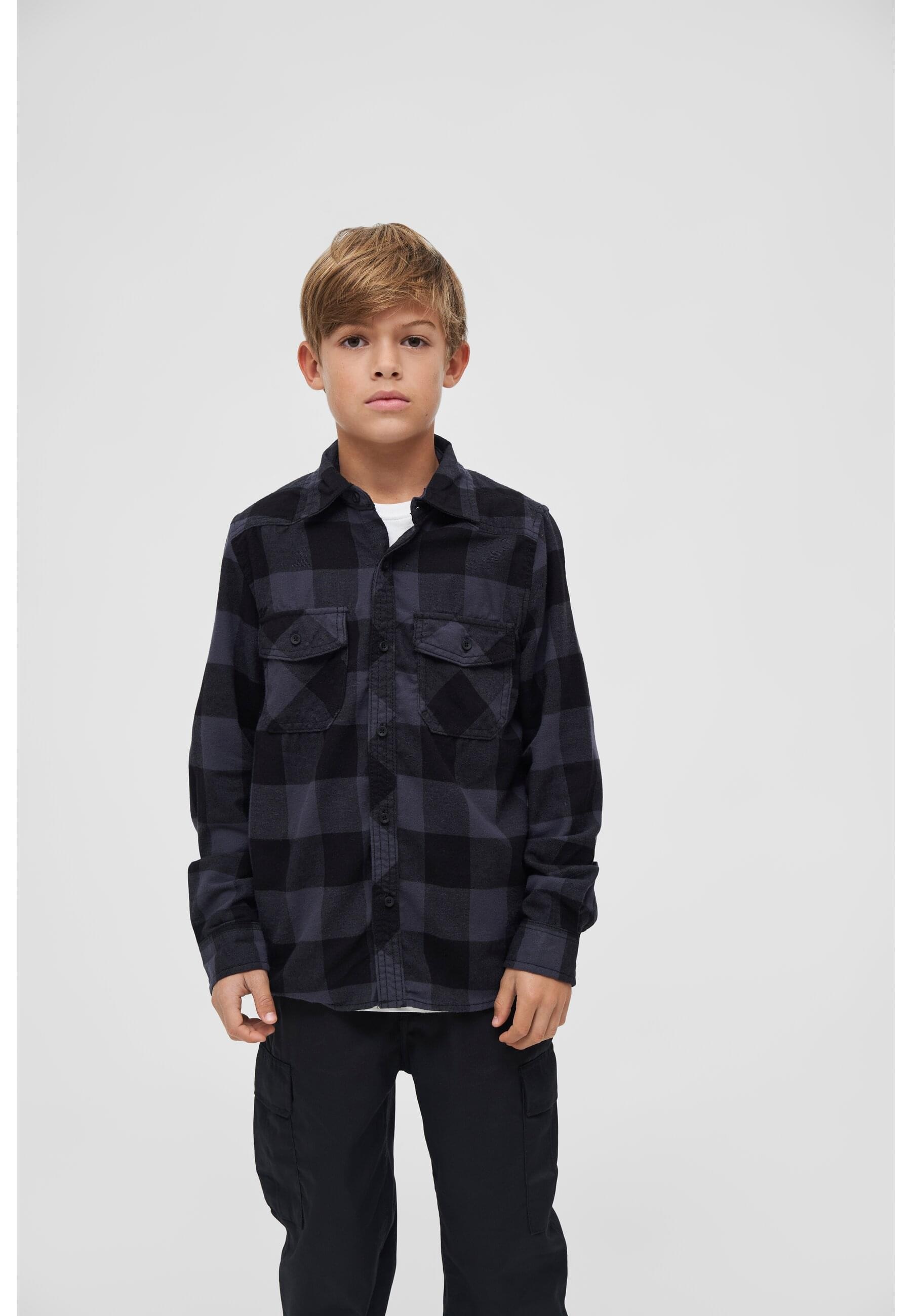 Brandit Langarmhemd »Brandit Unisex Checkshirt Kids«, (1 tlg.)