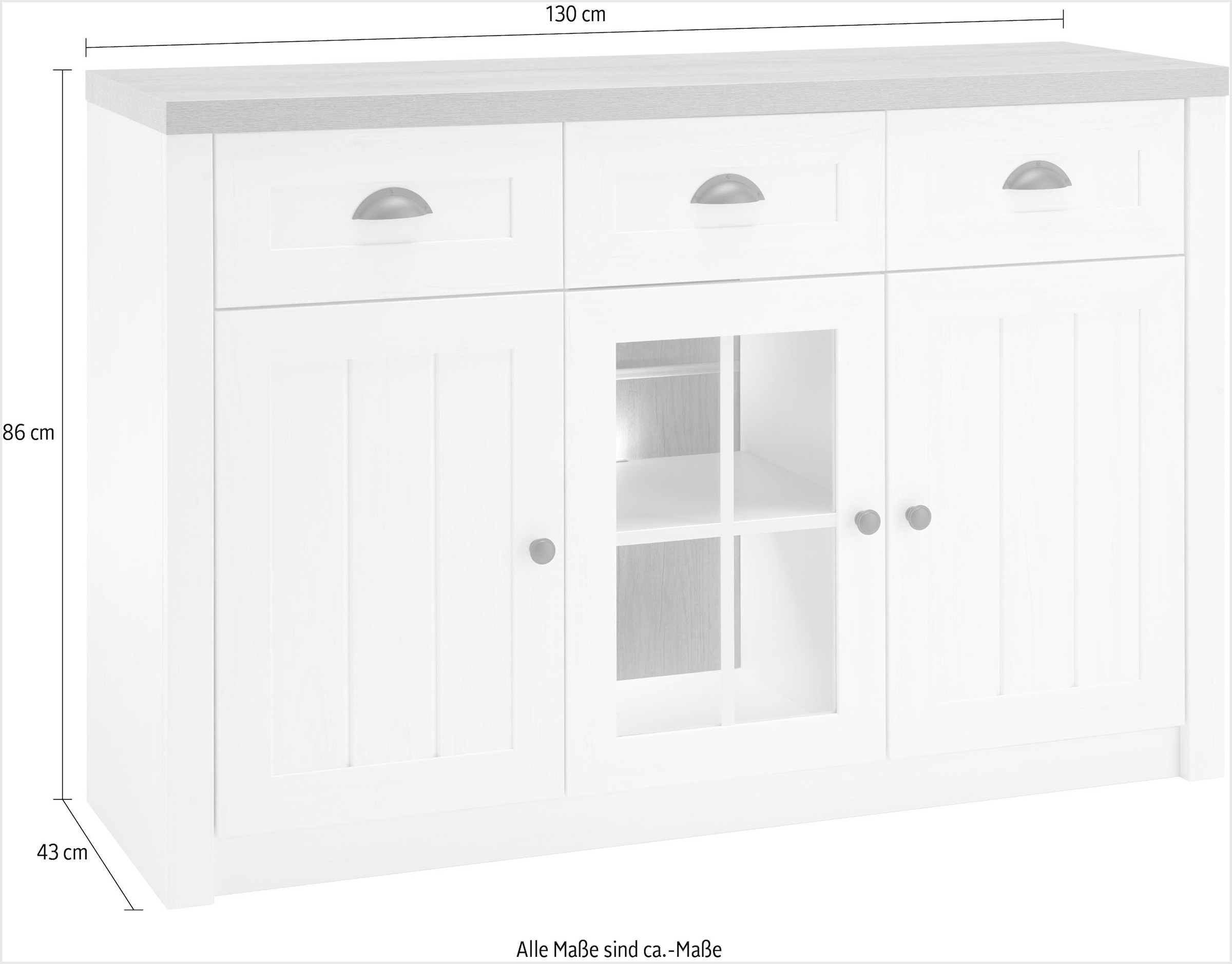 Home affaire Sideboard »Beauvais«, Breite ca. 130 cm