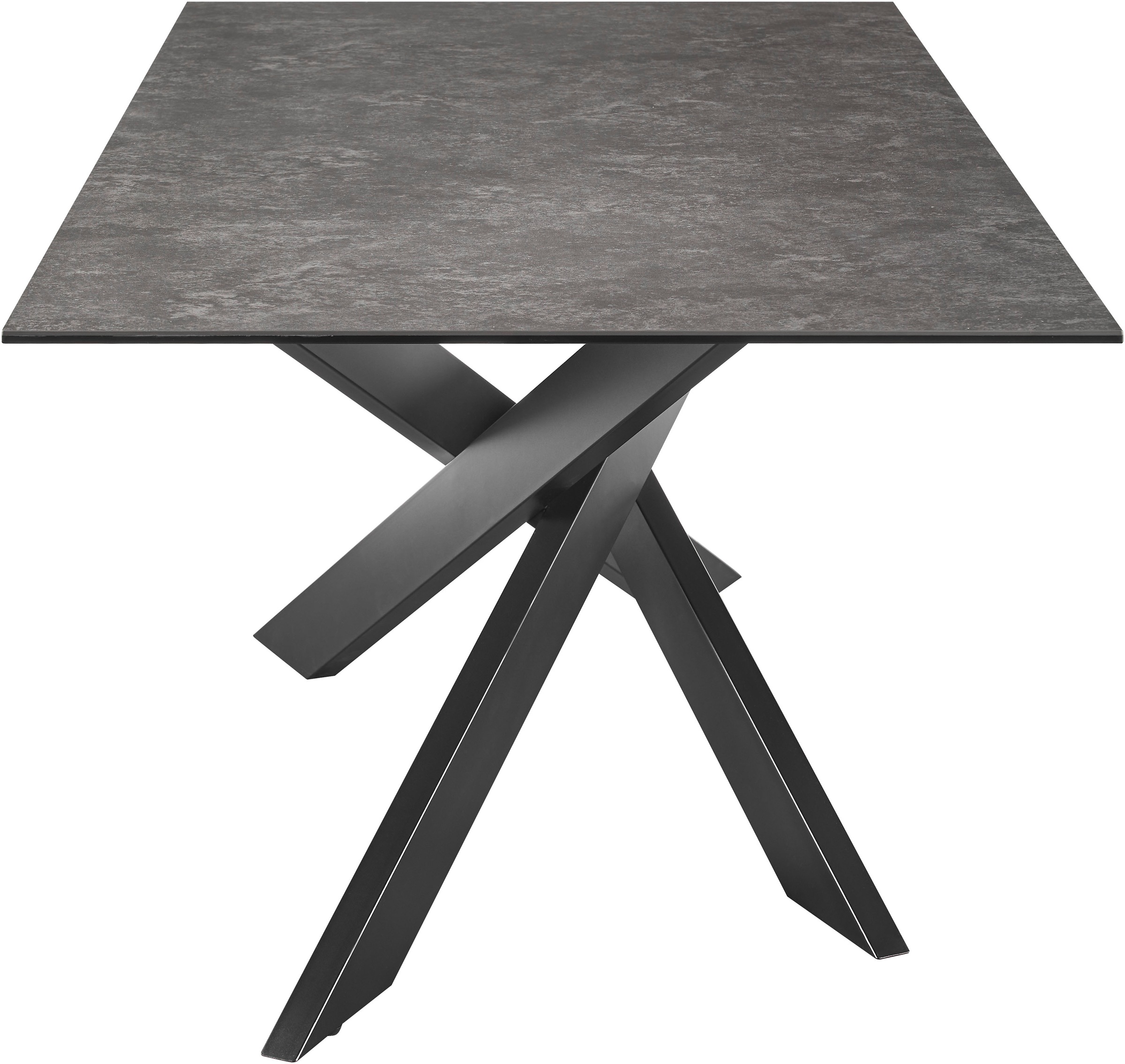 set one by Musterring Esstisch »Baltimore« Platte aus Glas-Keramik, Kreuzfuß in schwarz, Länge 200 cm