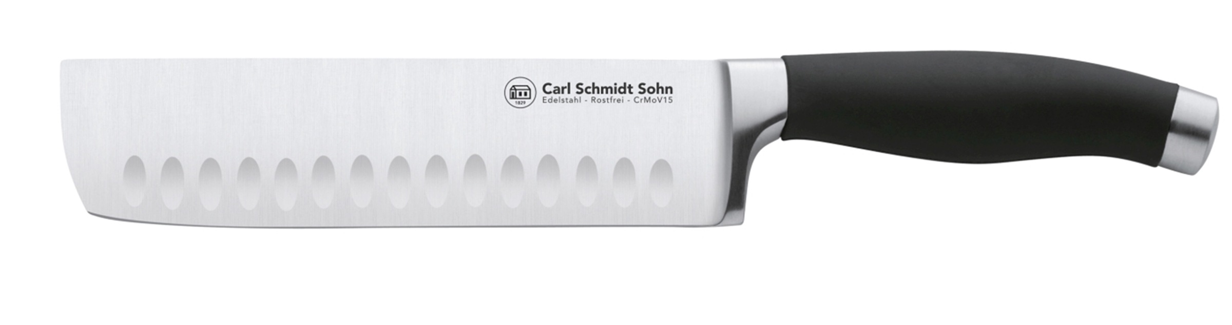 Carl Schmidt Sohn Asiamesser "SHIKOKU, 18 cm, Edelstahl rostfrei" mit Kullenschliff