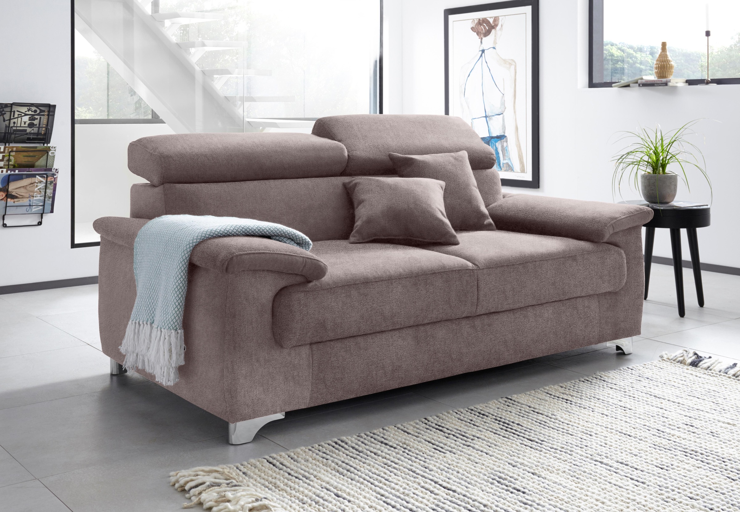 DOMO collection 2-Sitzer "Mira inklusive Kopfteilverstellung für mehr Wohlf günstig online kaufen