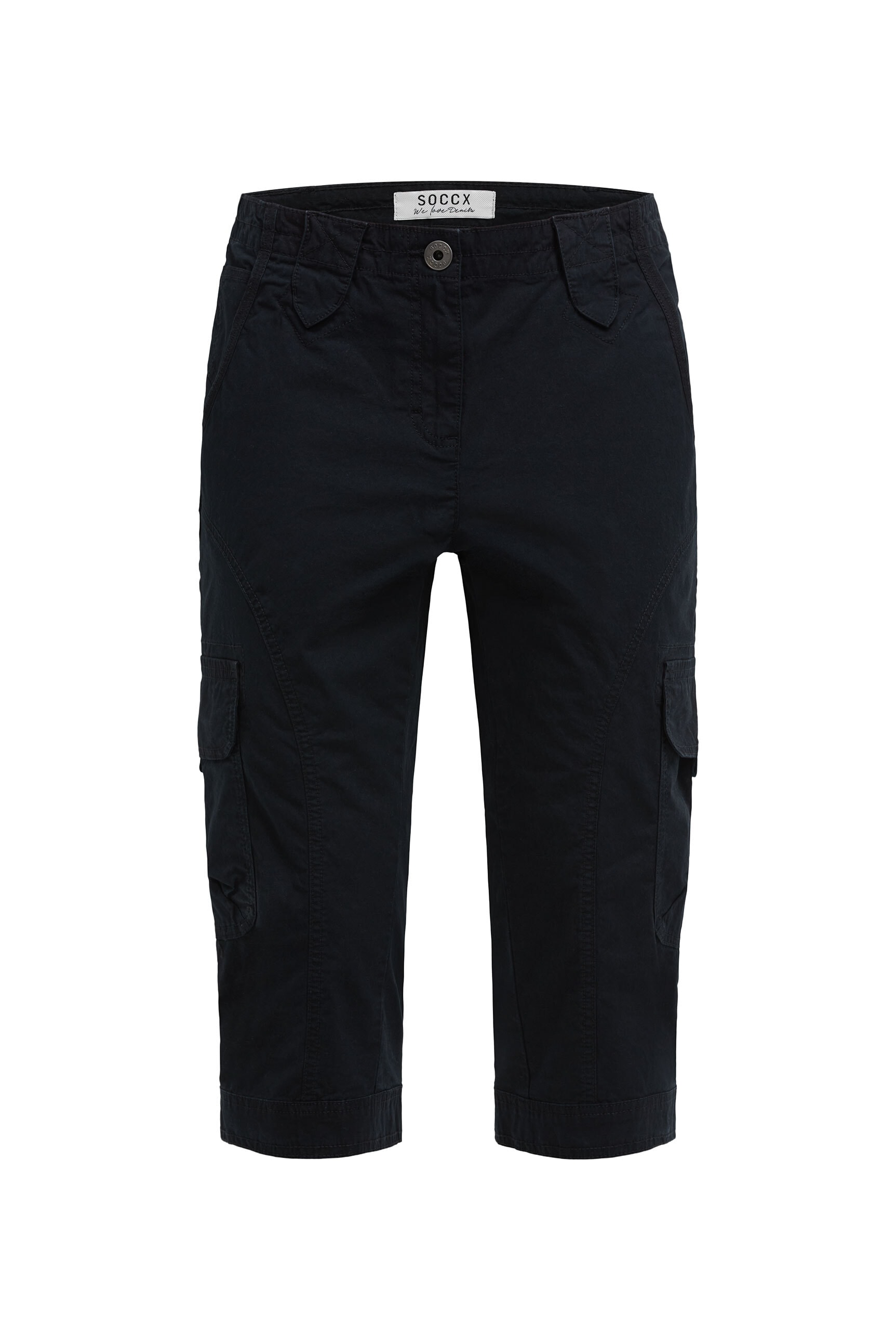 SOCCX Skaterbermudas  mit verstellbarem Knopfriegel am Hosensaum