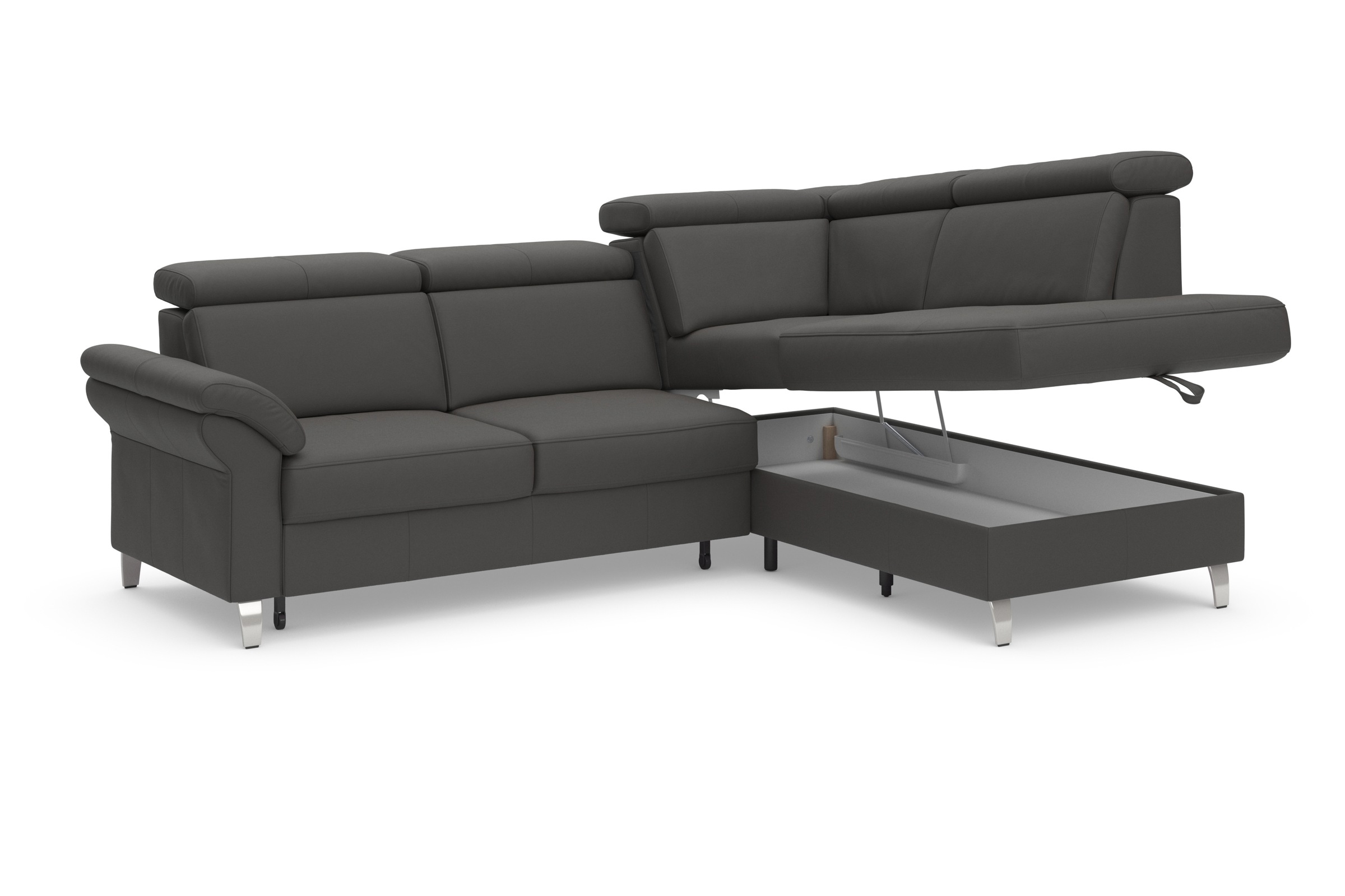 sit&more Ecksofa, inklusive Kopfteilverstellung, wahlweise mit Bettfunktion und Bettkasten